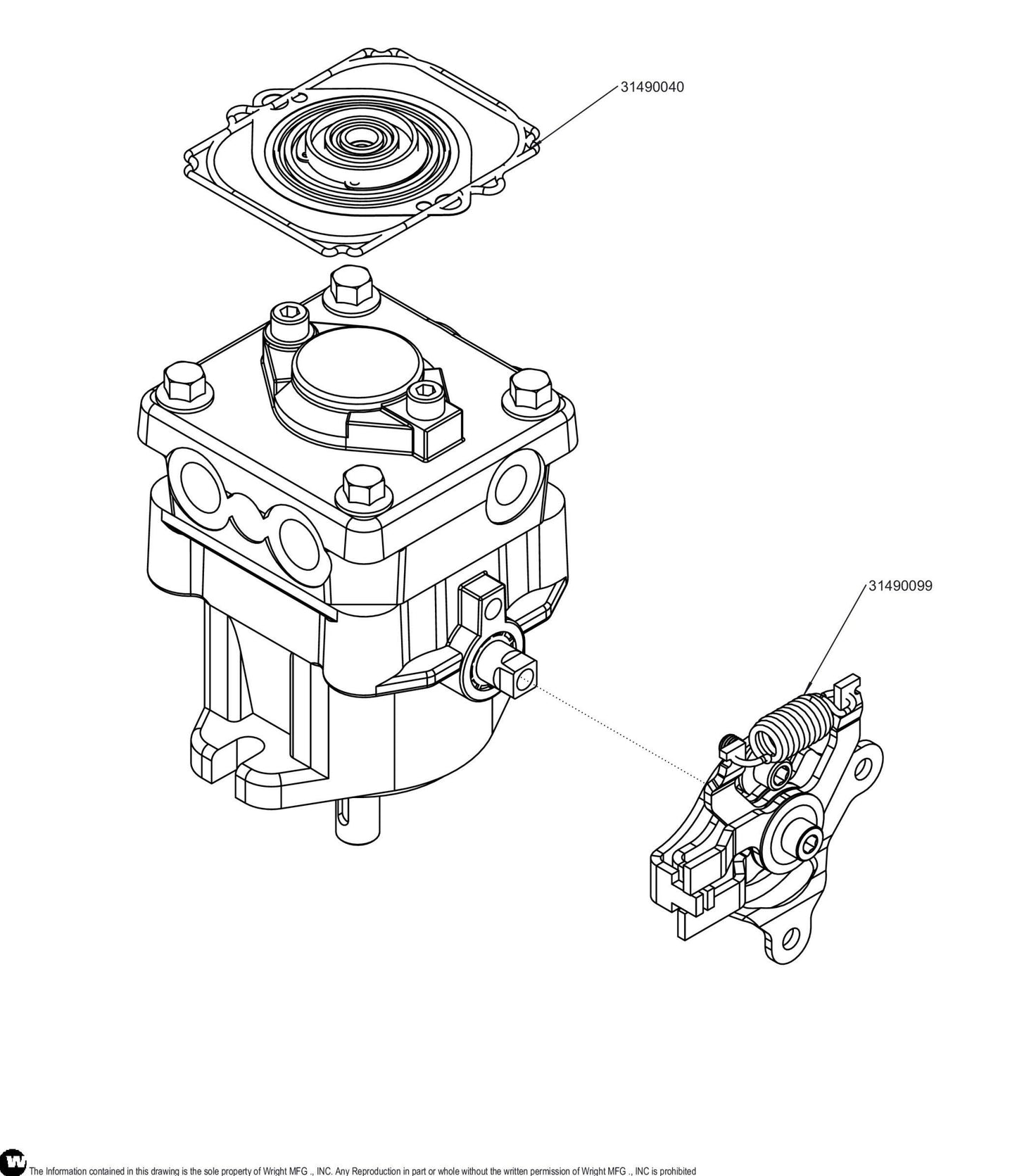 Left Hand Side WSTN 10CC Hydro Pump 31490039.