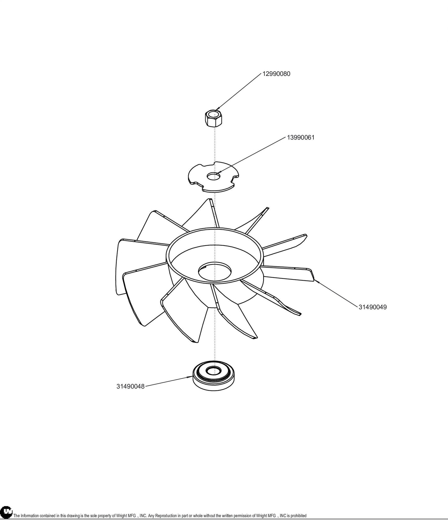 6in Fan Kit Hydro Pump HG# 71172 31490041.