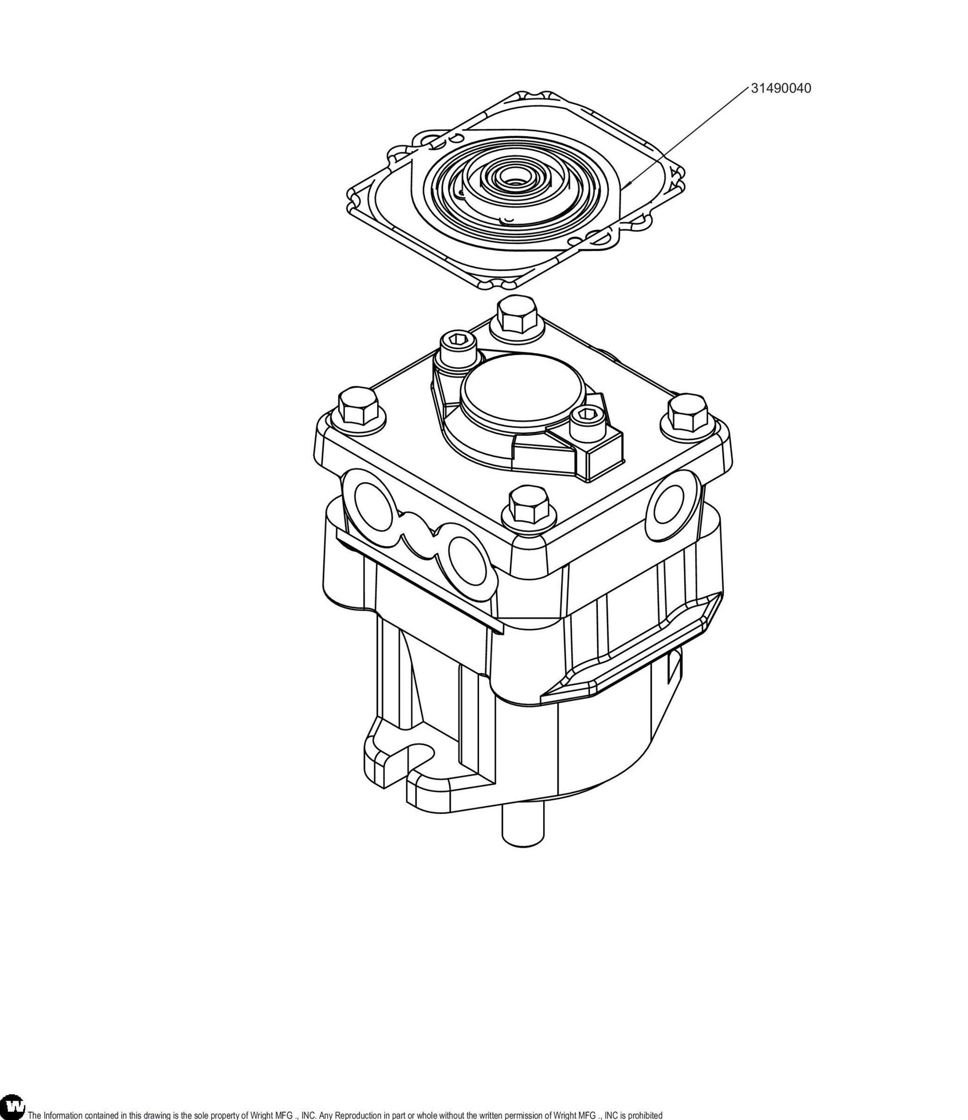 Left 10CC Hydro Pump WVH2 31490047.