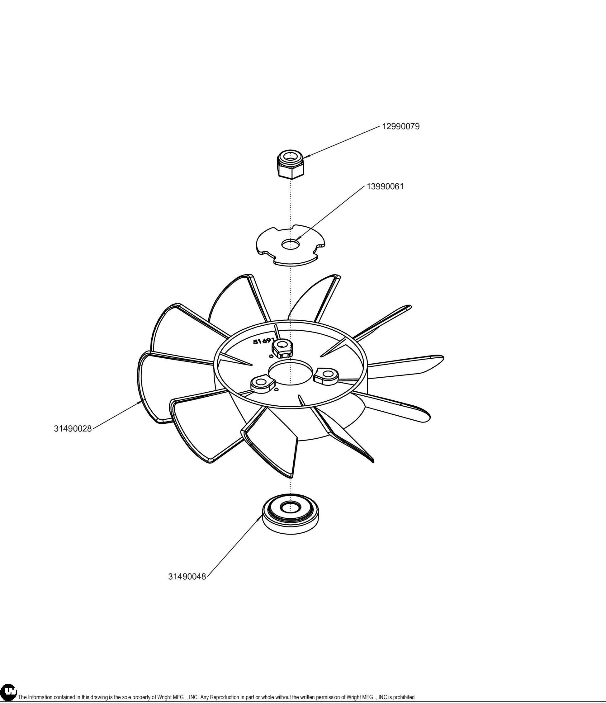 7" Fan Kit 31490051.