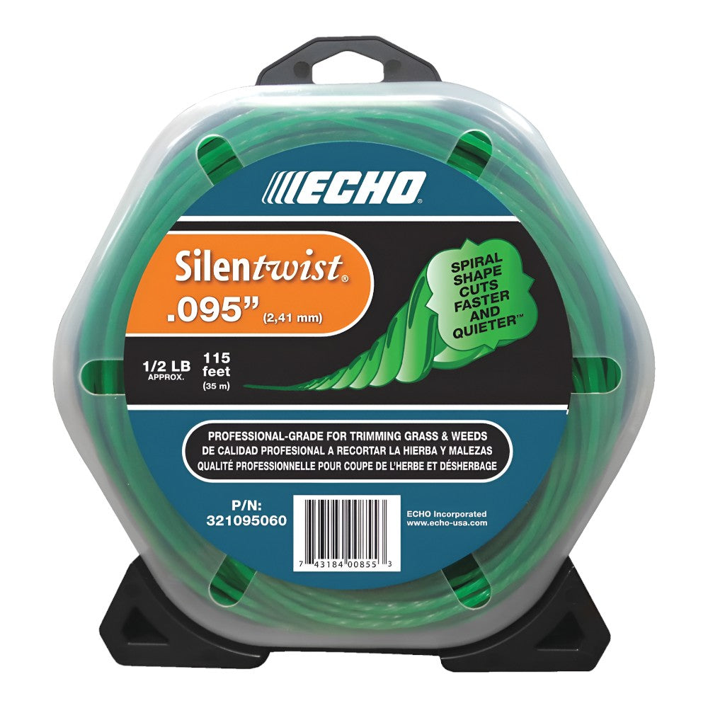 Echo .095 SilenTwist twisted, trimmer line 1/2 lb.