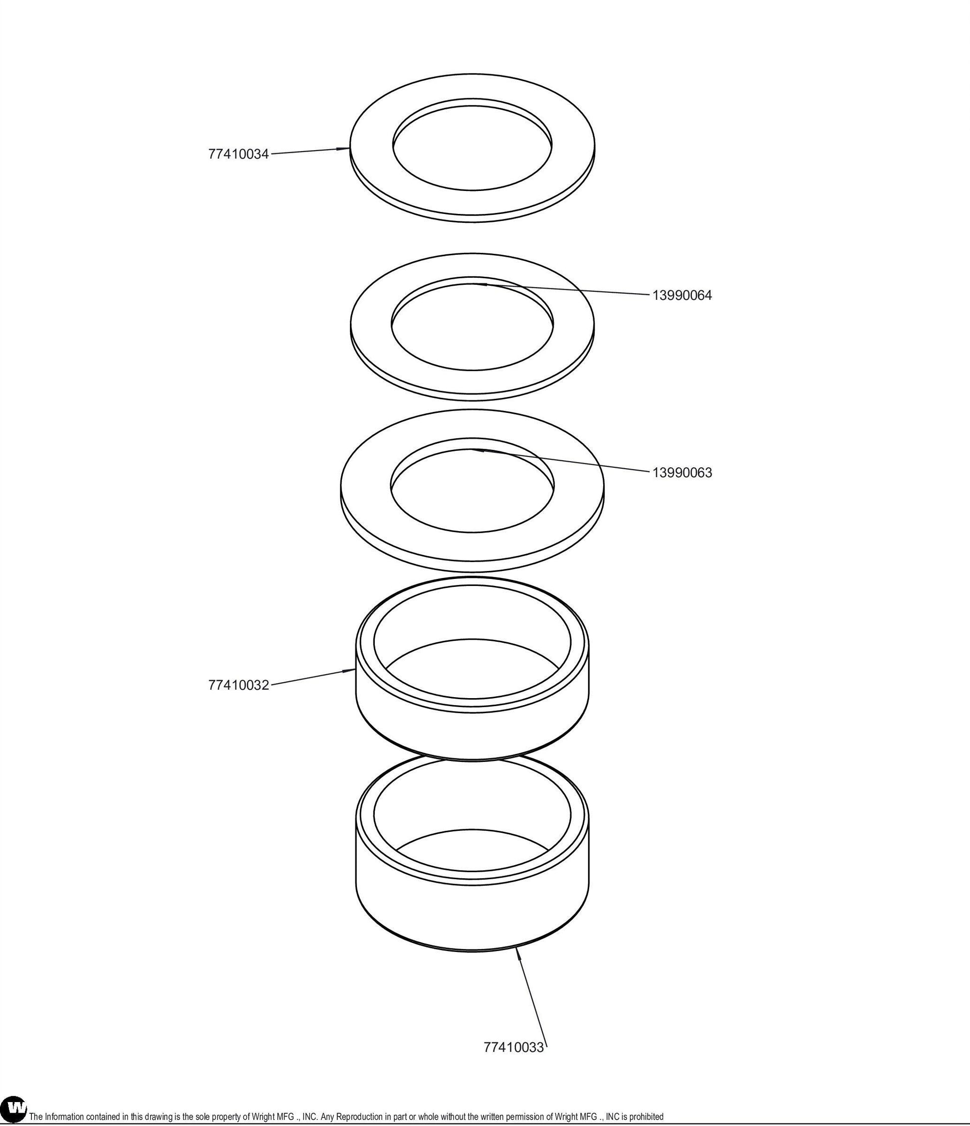 P Bearing Kit Hydro Motor HG# 71501 32410010.