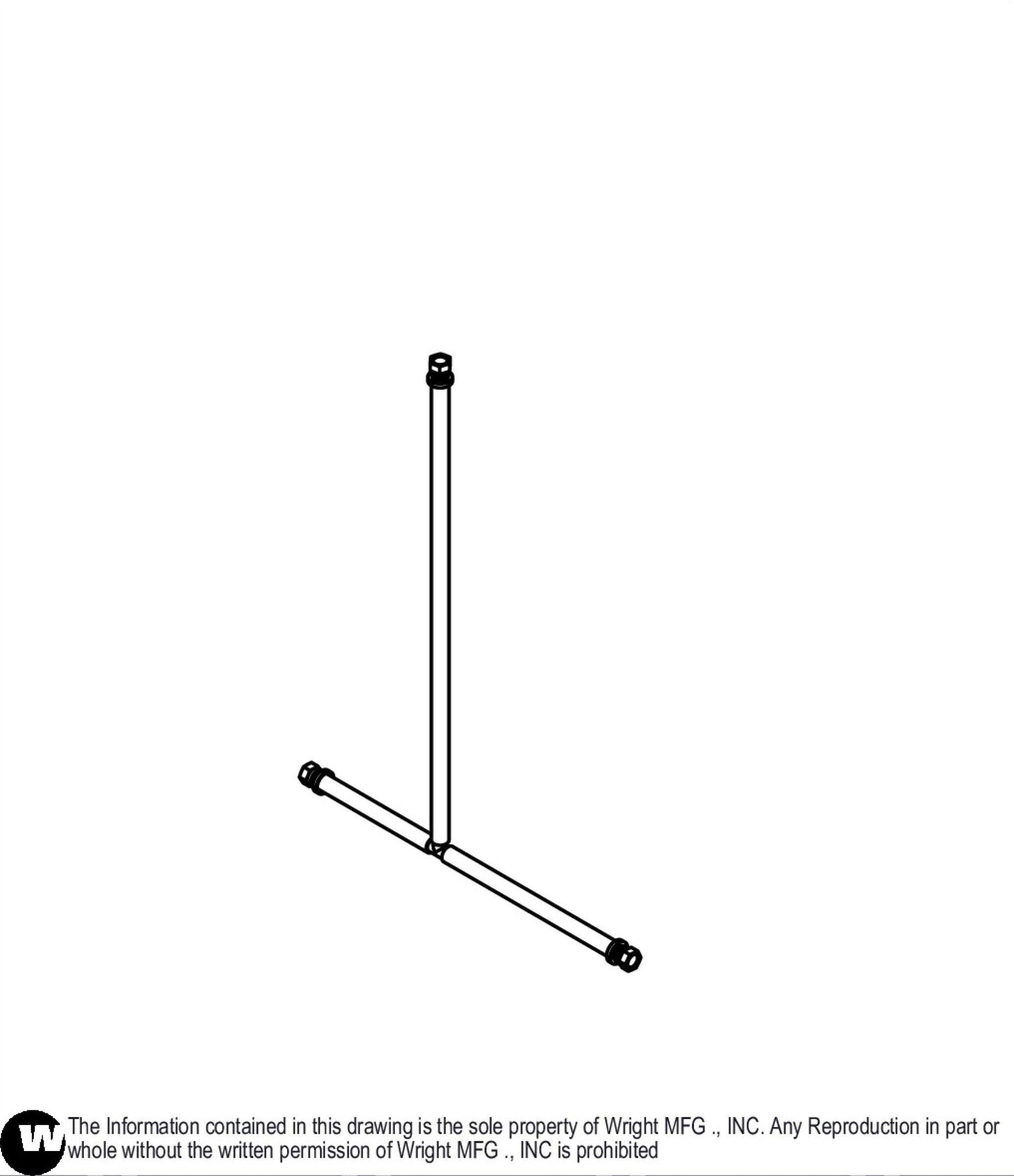 Tee Hose, 8.5" X 5.5" X 20" 33410027.