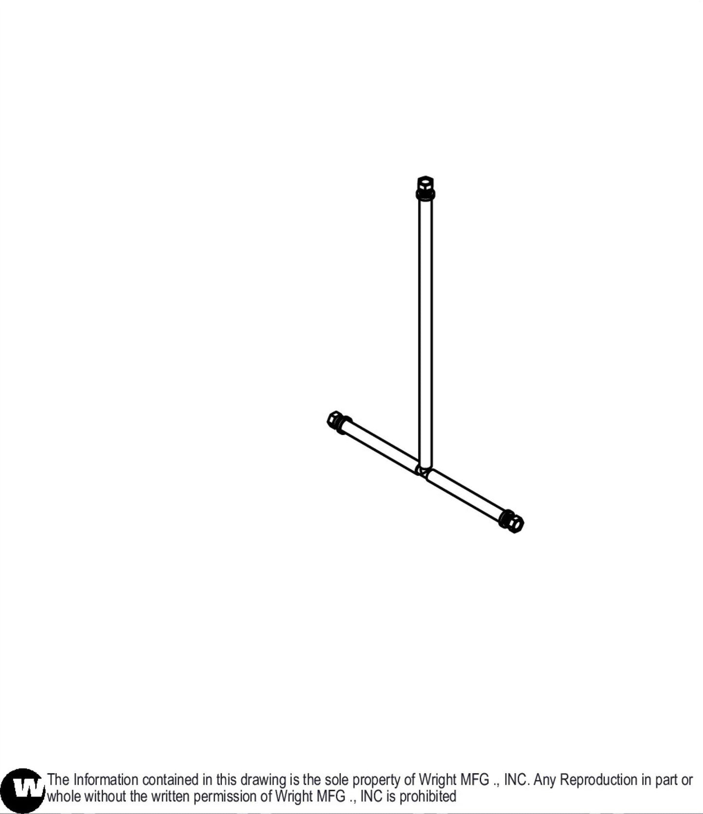 Tee Hose, 5" X 5" X 17" 33410028.