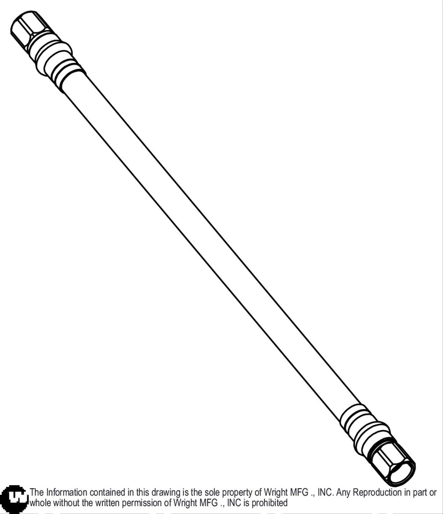 HP Pump To Motor Hose Assembly 17.5 33410088.