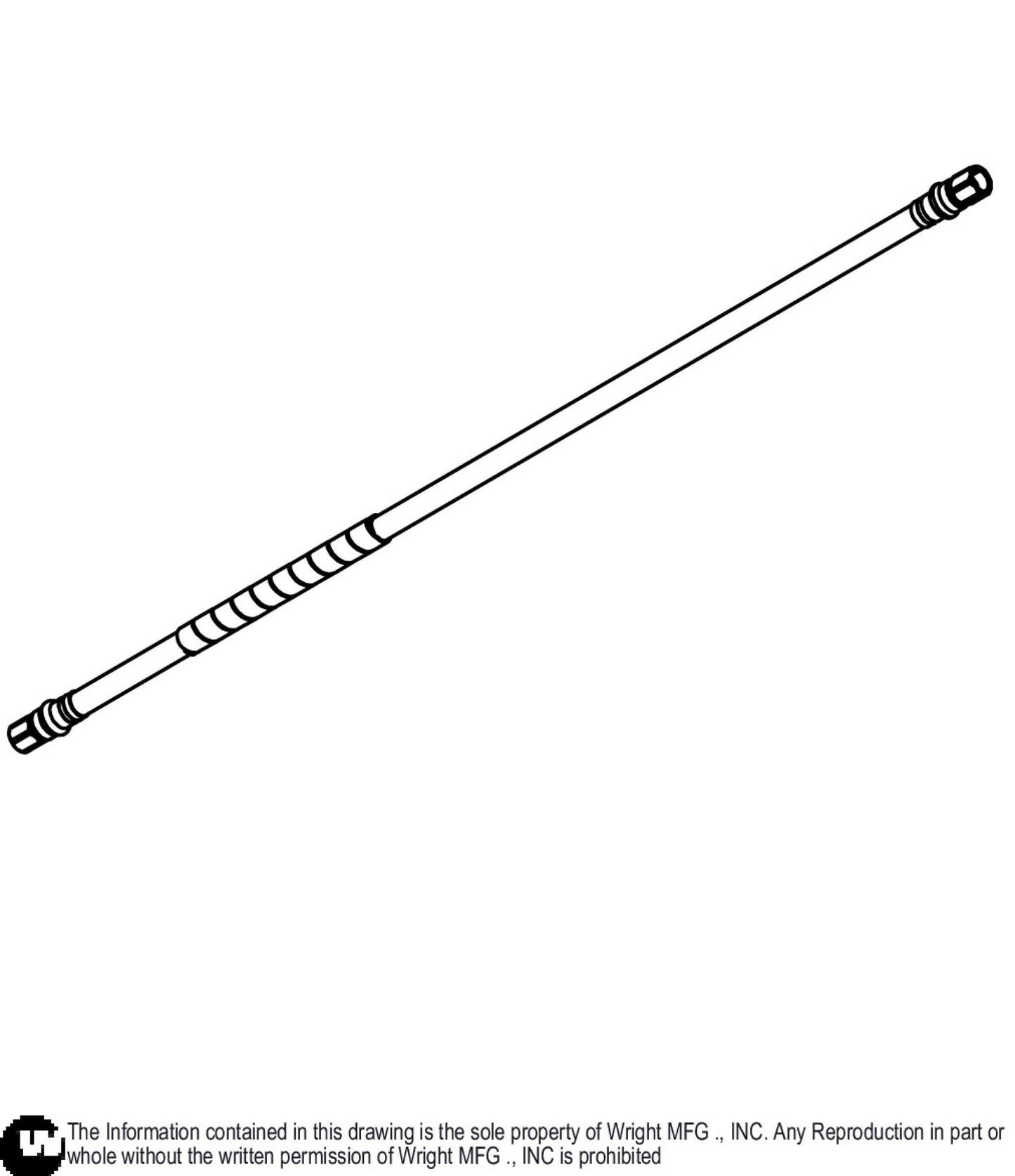 Left WSTX2 34 High Pressure Hose 33410125.