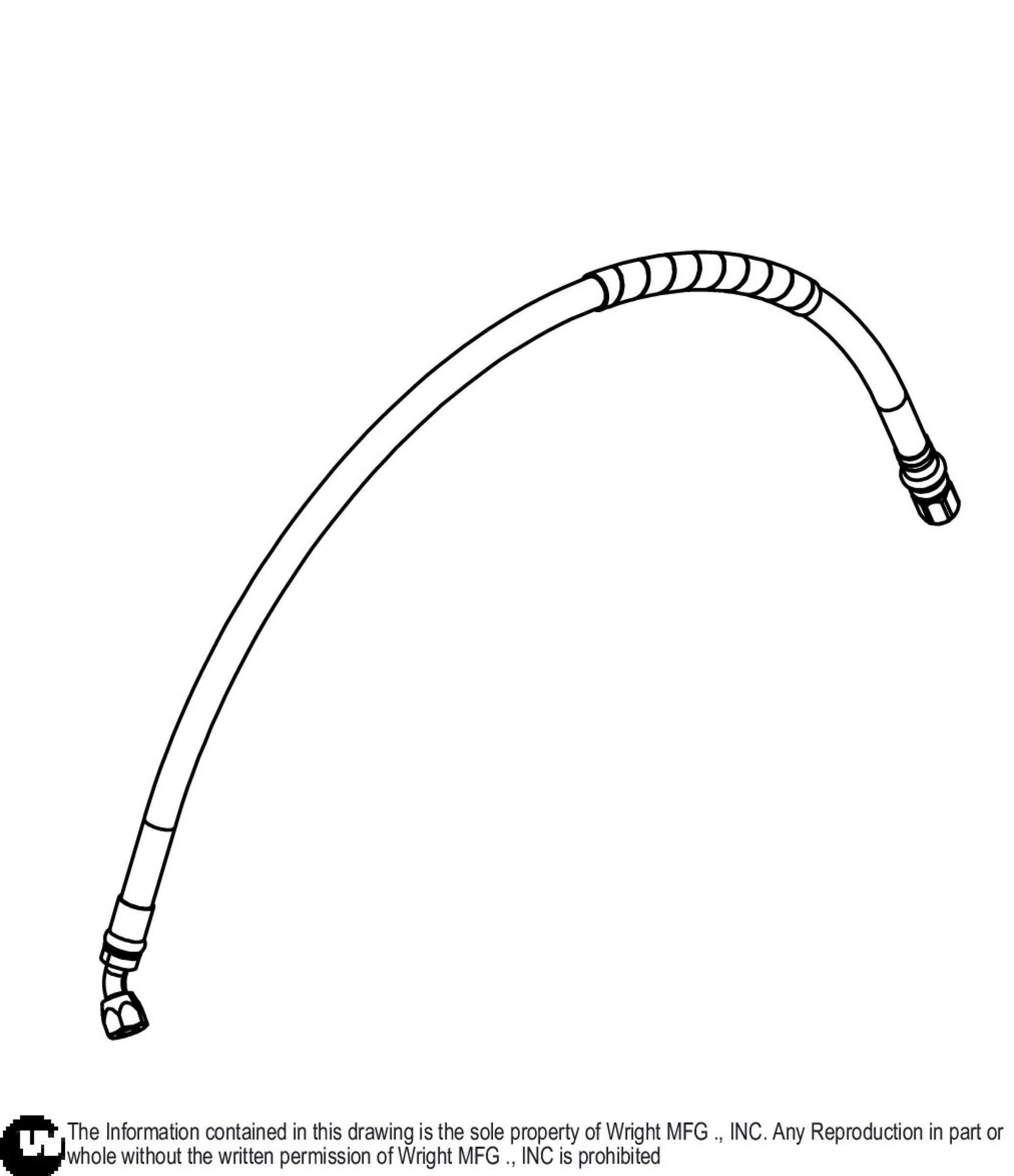 Left WSTX2 37 High Pressure Hose 33410142.