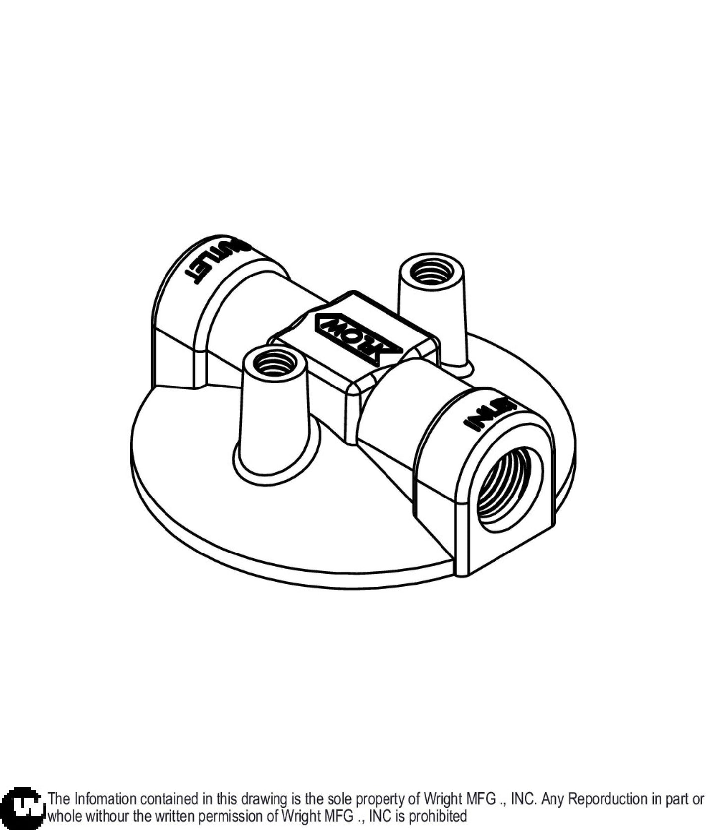Hydro Oil Filter Housing Block 34490001.