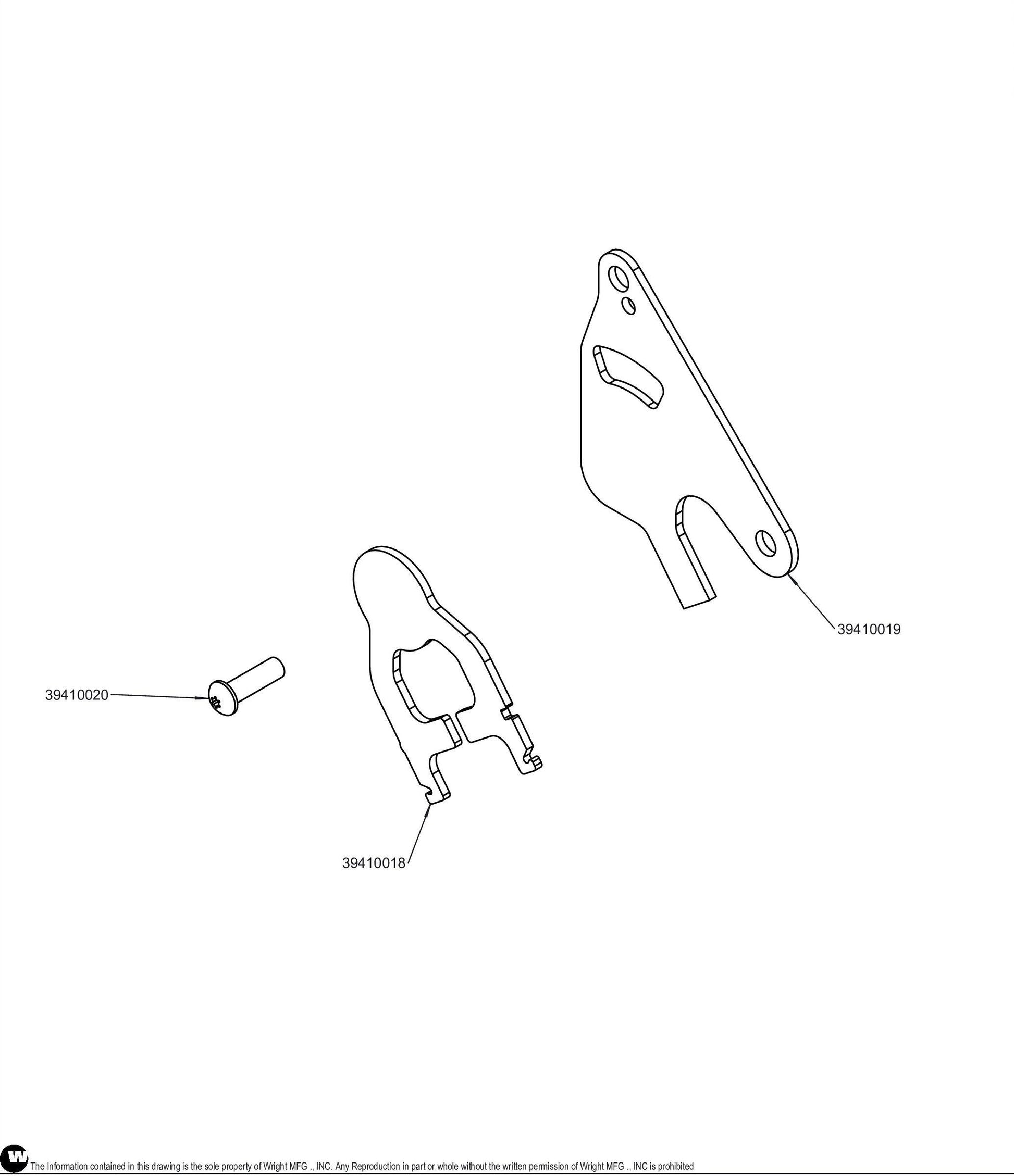 Right Hand ZT-3400 Hydro Return Kit 39410011.