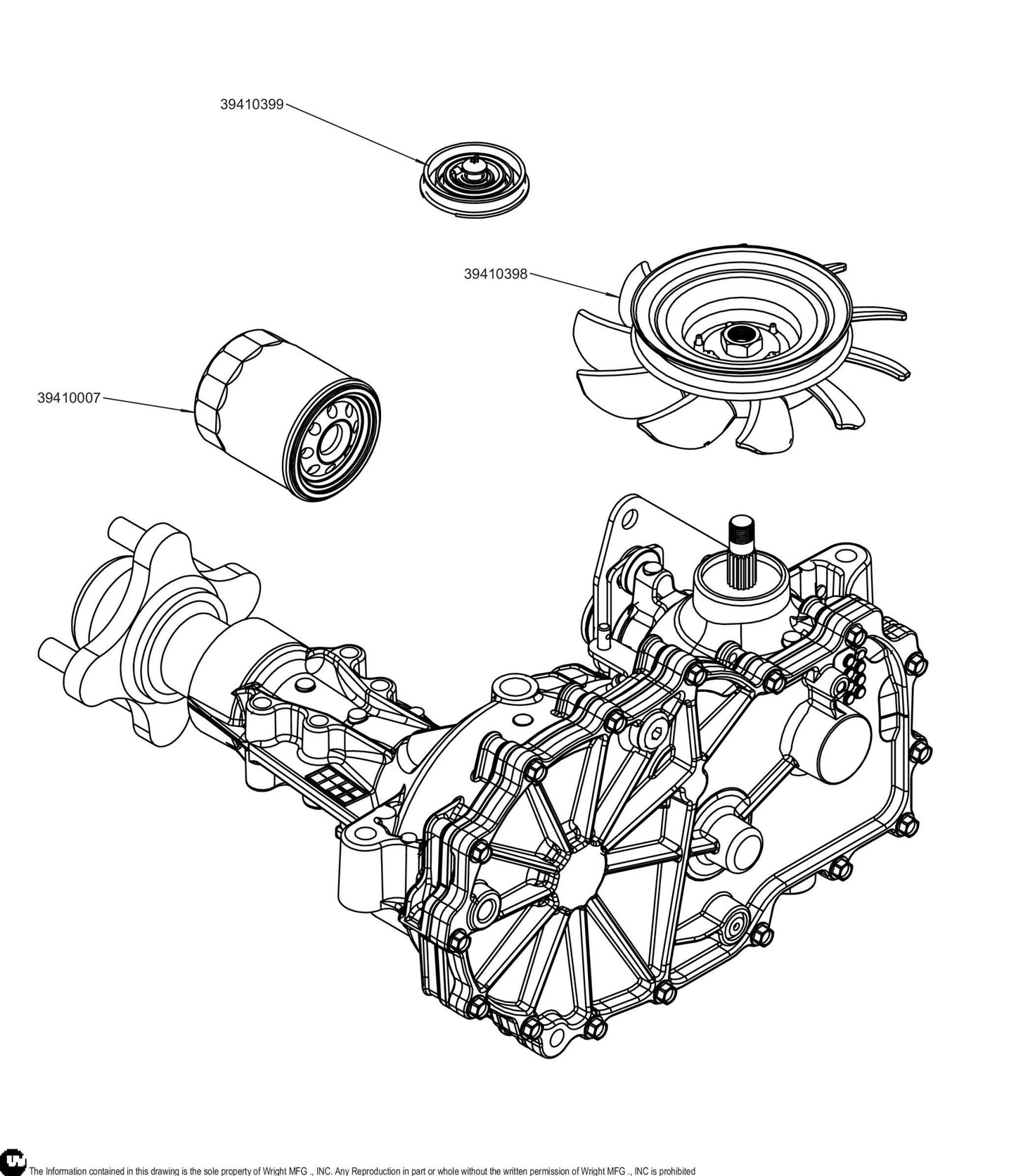 Left ZT-3100 Transmission, ZL-KCEE-3NDC-3PXX 39410395.