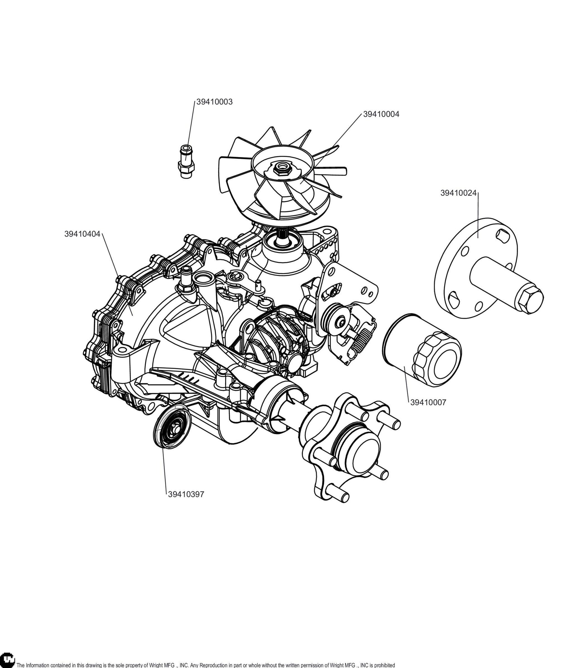 Right ZT-3400 Transmission, ZY-GKEE-SAEB-21LX 39410404.