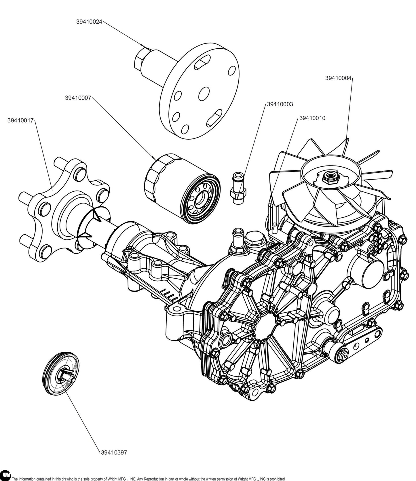 Left ZT-3400 Transmission, ZY-KKEE-SAEC-31LX 39410405.