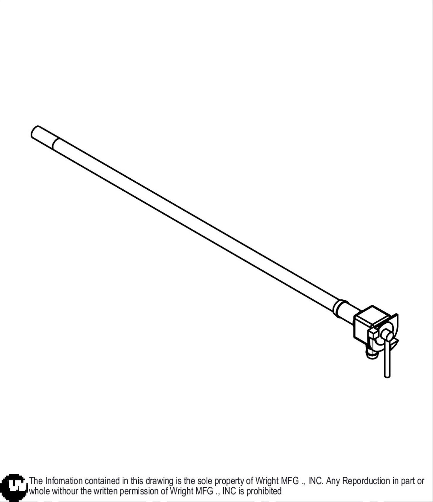11.5" Long Fuel Siphon W/90 Degree Valve 41410028.