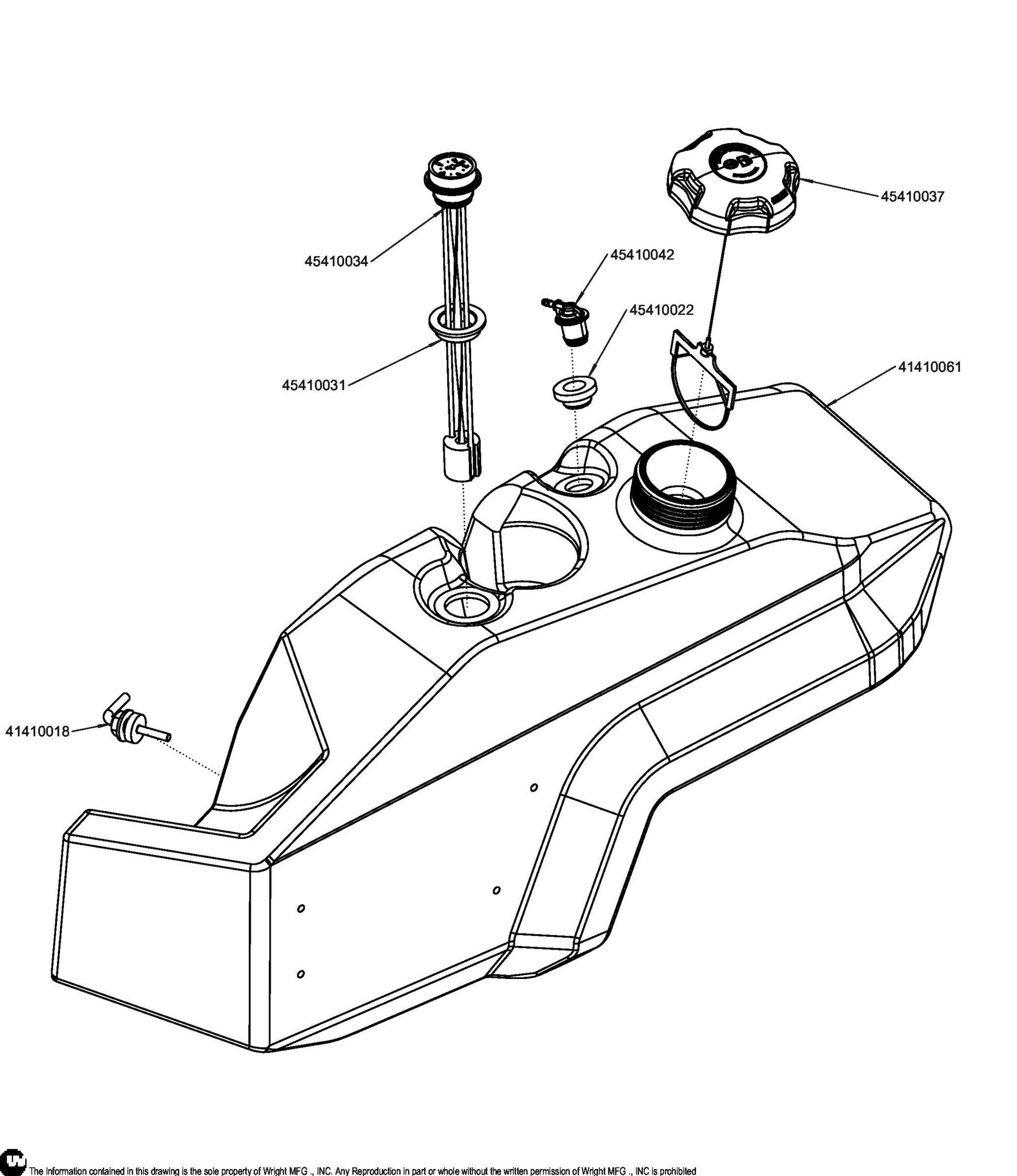 Left Z2 Fuel Tank Assembly 41410063.