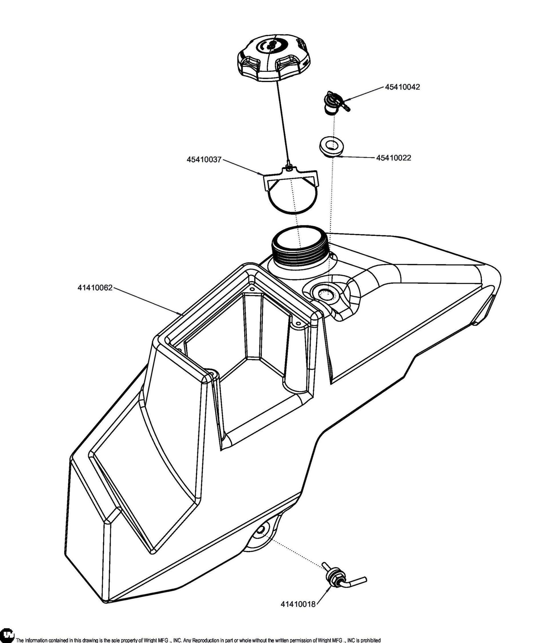 Right Z2 Fuel Tank Assembly 41410064.
