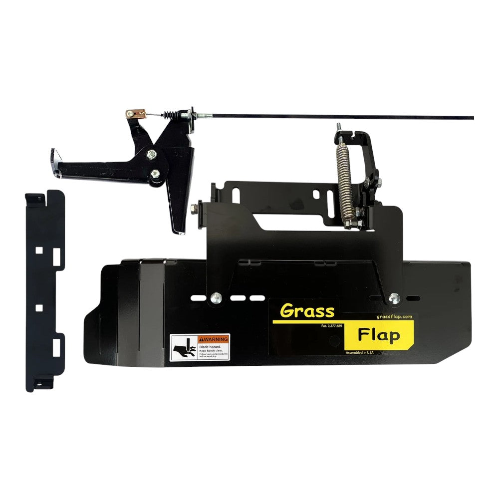 GrassFlap Direct Bolt with Steel Blocker Plate and RE pedal includes Scag No-drill mount and SWZT pedal mount 41SM70-6-B8