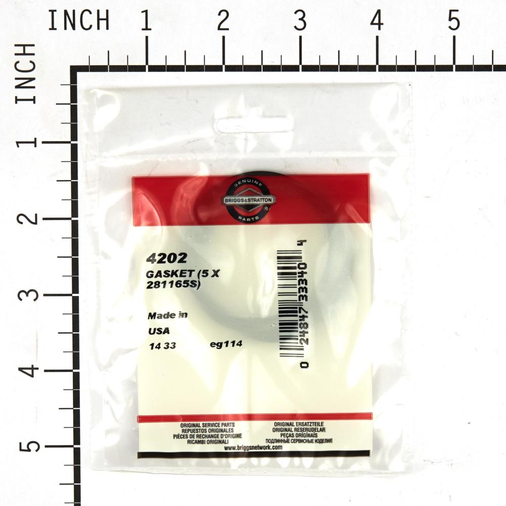 Briggs & Stratton Gasket (5 X 281165S) 4202