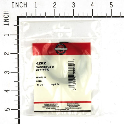 Briggs & Stratton Gasket (5 X 281165S) 4202