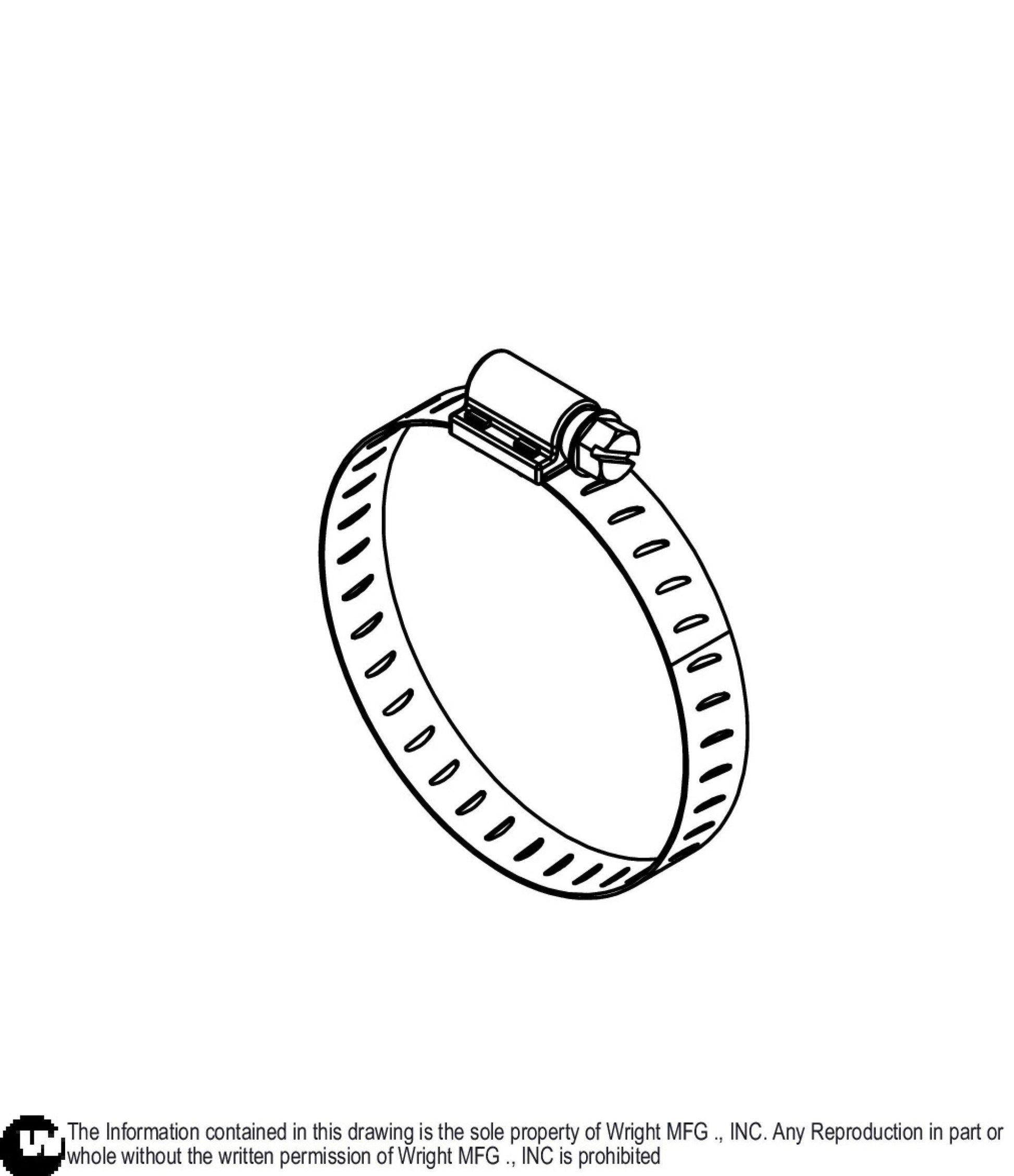 Worm Gear Clamp SAE #40 1/2" Band 43410006.