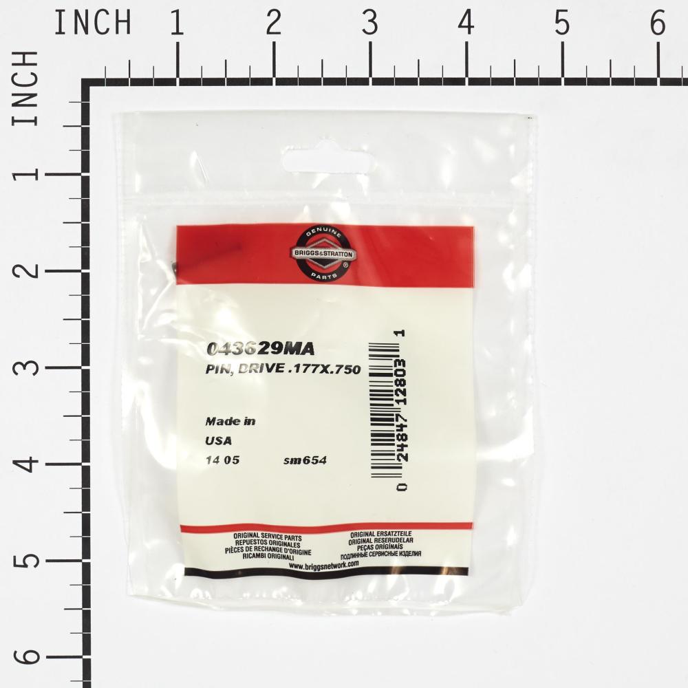 Briggs & Stratton Pin, Drive .177X.750 43629MA