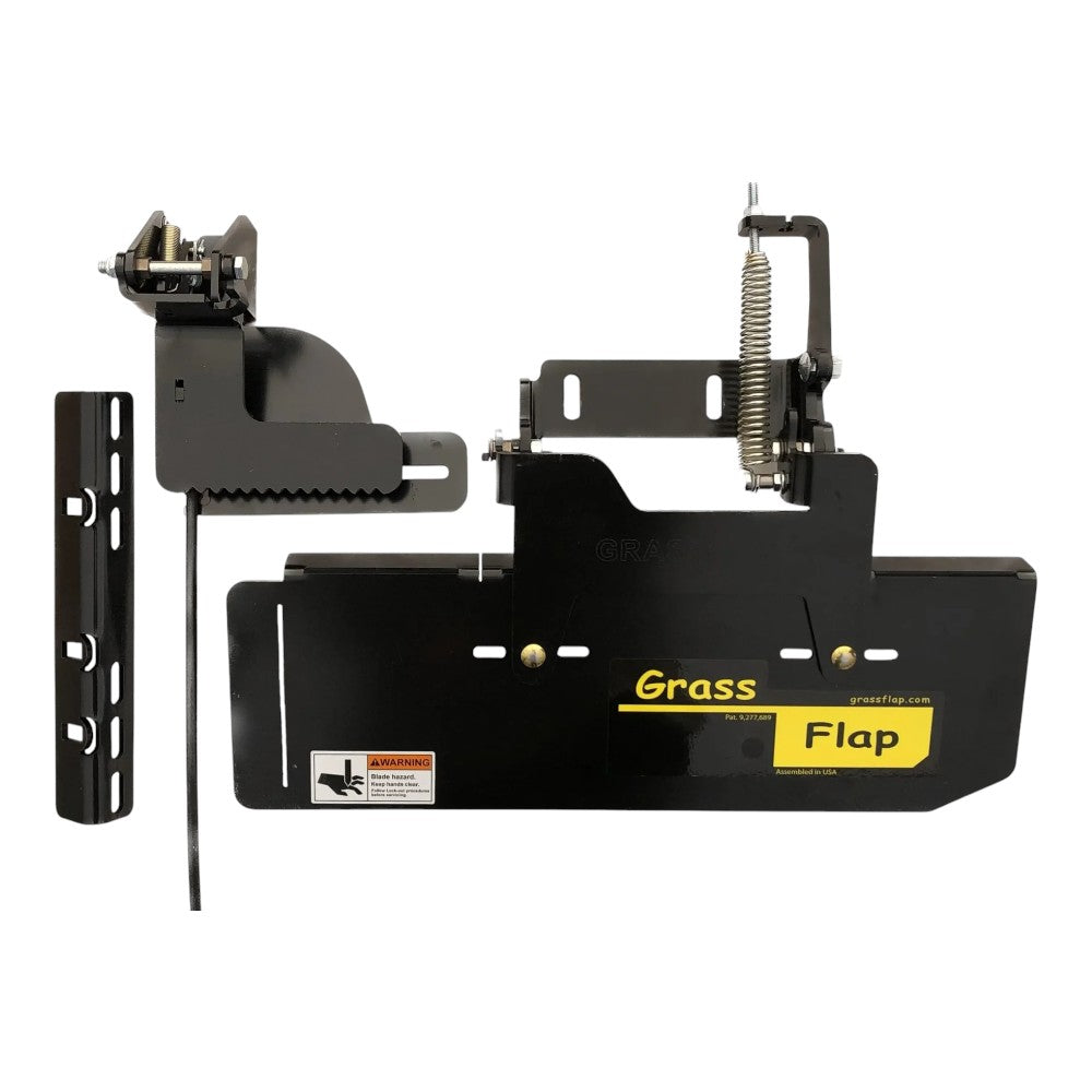 GrassFlap Direct Bolt for John Deere zero turn mowers with the 7-iron deck with Steel Blocker Plate and SEL pedal 44JM70-5L-A2