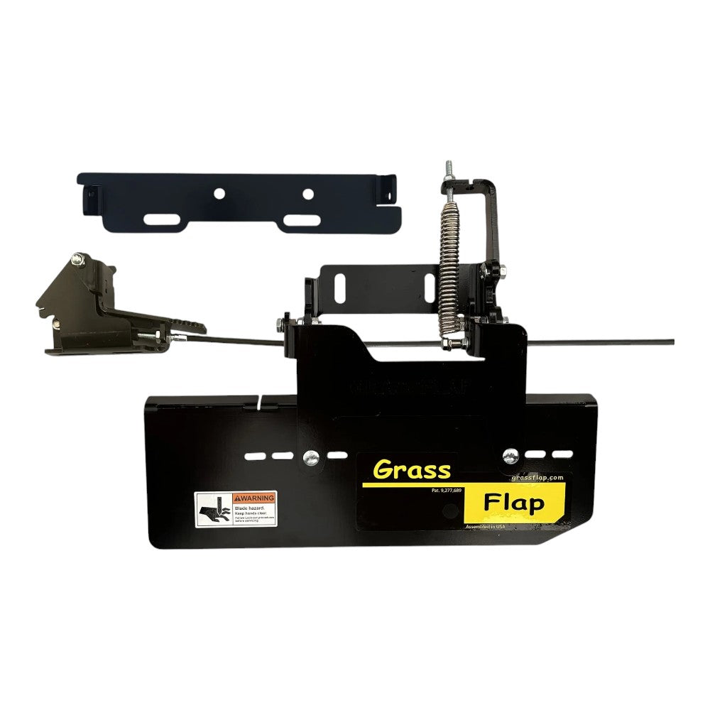 GrassFlap Direct Bolt with Steel Blocker Plate for Hero decks and SE pedal includes 11.5" Scag No-drill mount 44S2M70-5-A23