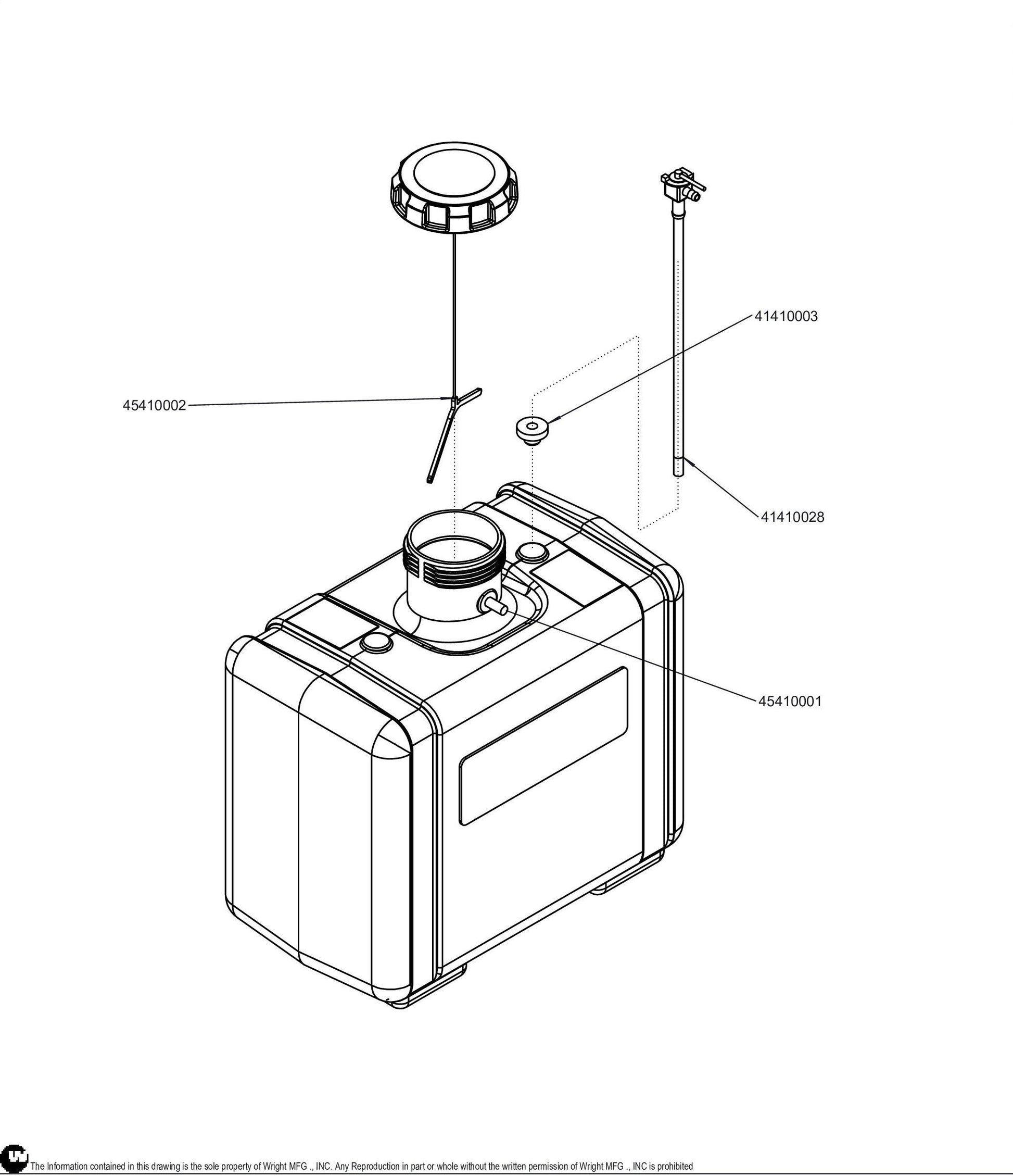 CARB Compliant Fuel Tank Assembly 45410006.