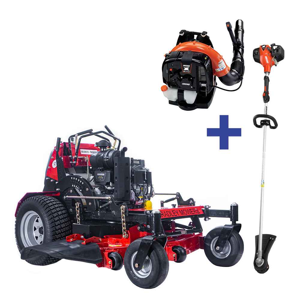 Bradley 48" 26HP Mower + SRM-2620 Trimmer + PB-770T Blower Echo Bundle