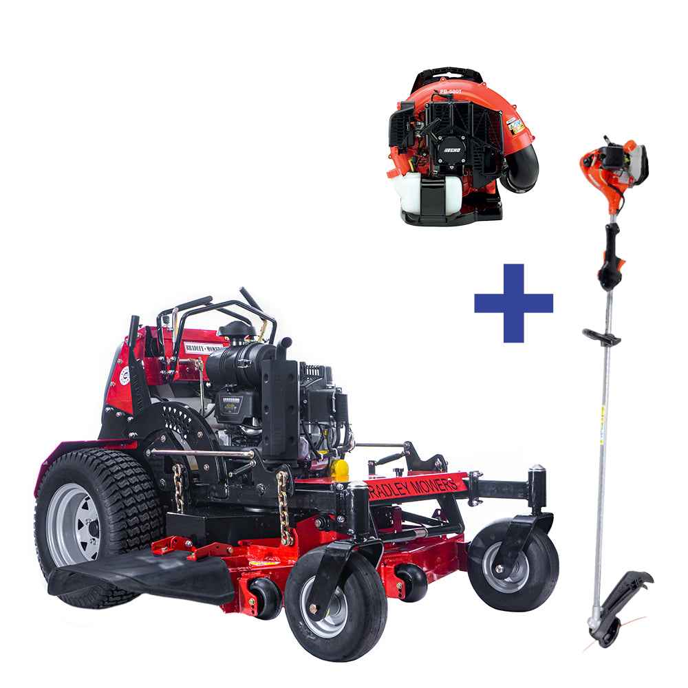 Bradley 48" 36HP Mower + SRM-2120SF Trimmer + PB-580T Blower Echo Bundle