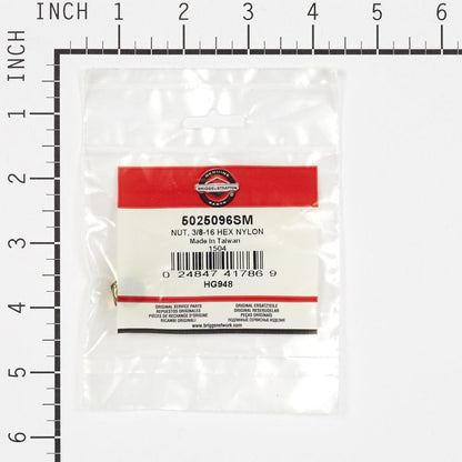 Briggs & Stratton Nut, 3/8-16 Hex Nylon 5025096SM