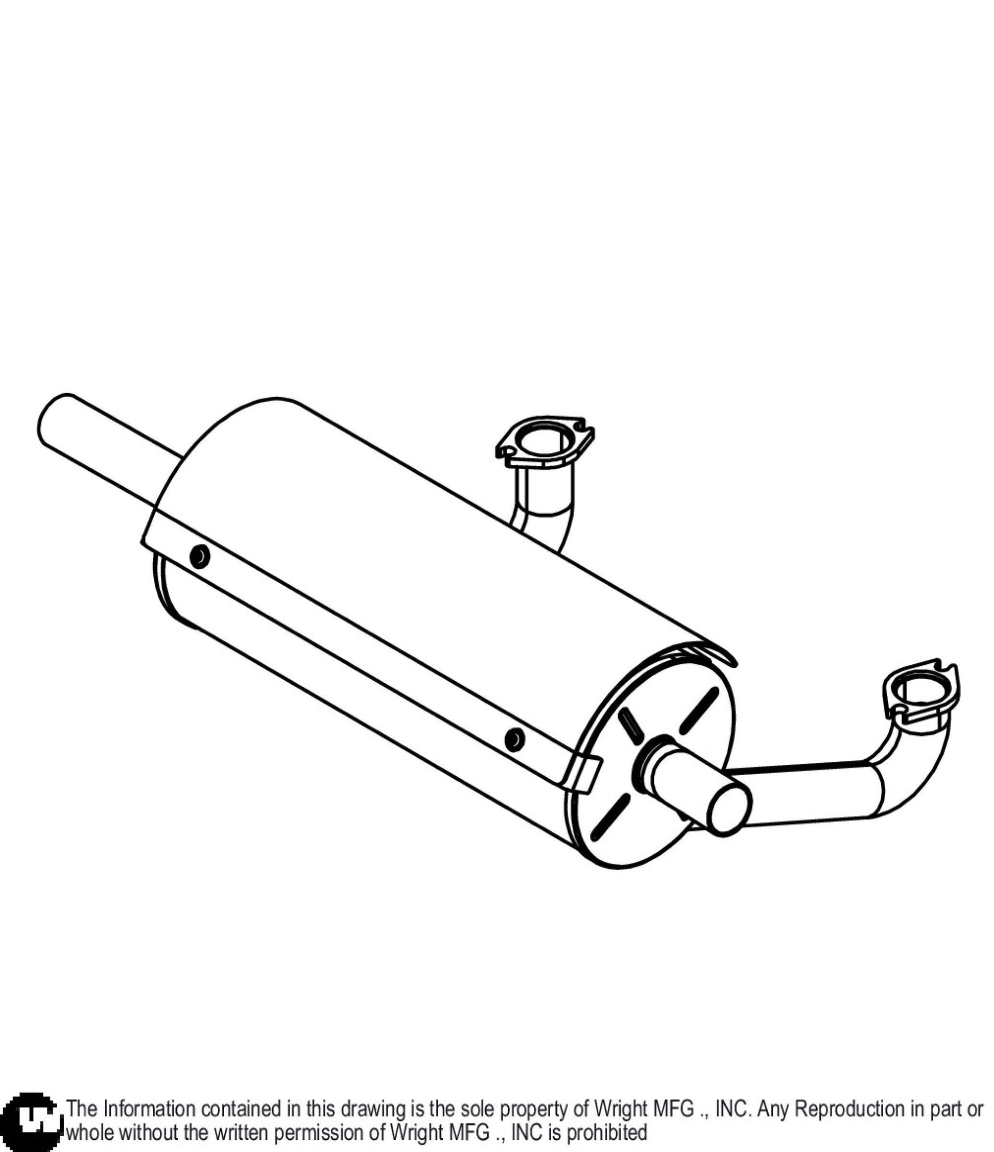 B&S 993CC High Mount No O2 Muffler 51410116.