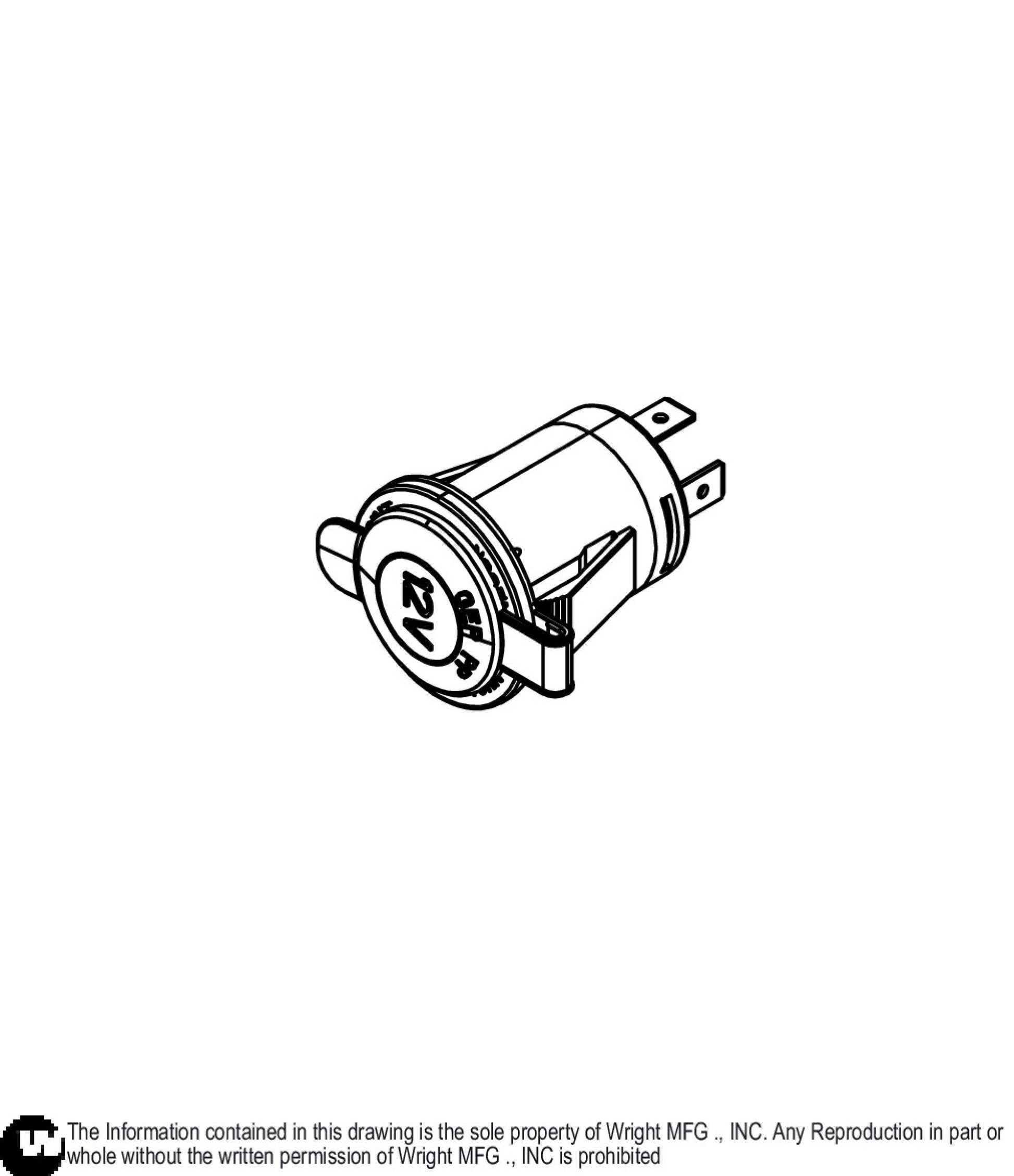 12 Volt Snap In Power Outlet 52410020.