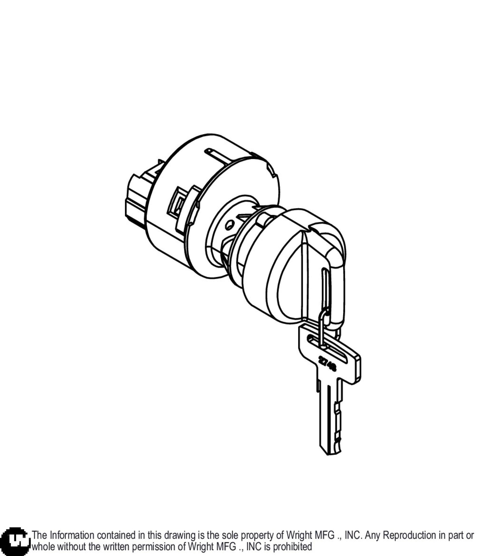 Sealed Ignition Switch W/ Bell Key 52420025.