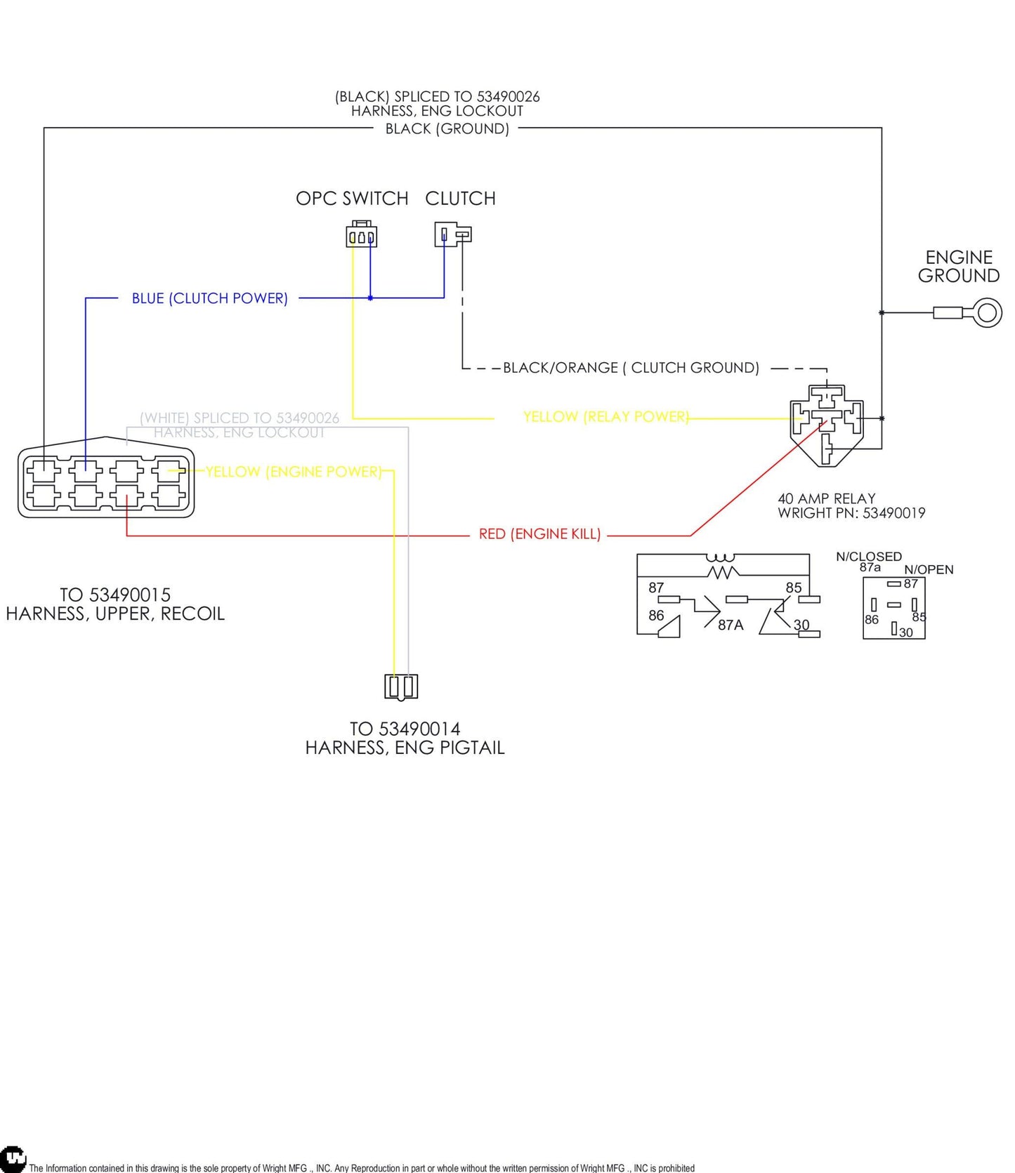 Main Recoil Harness W/ Relay 53490016.
