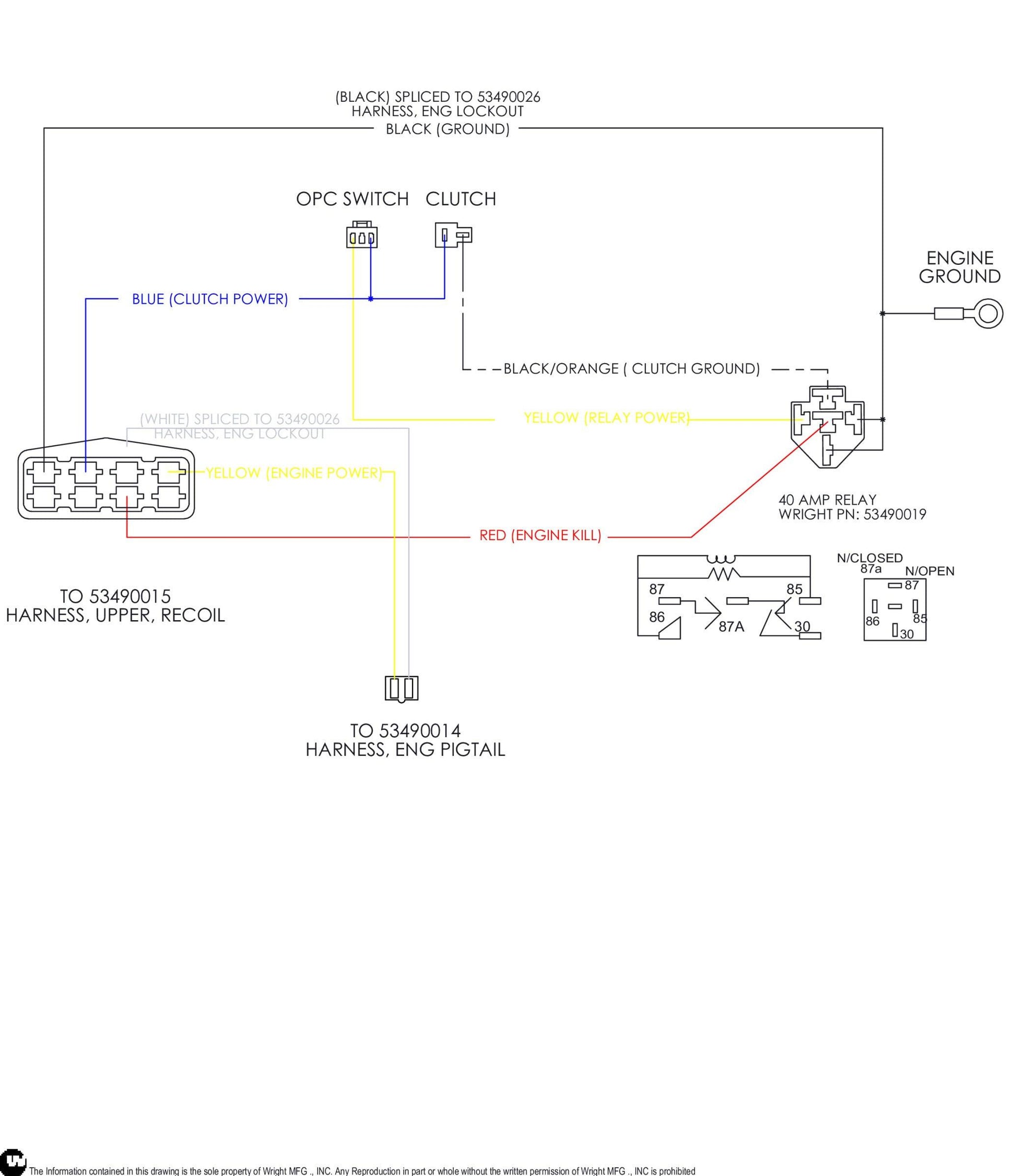 Main Recoil Harness W/ Relay 53490016.