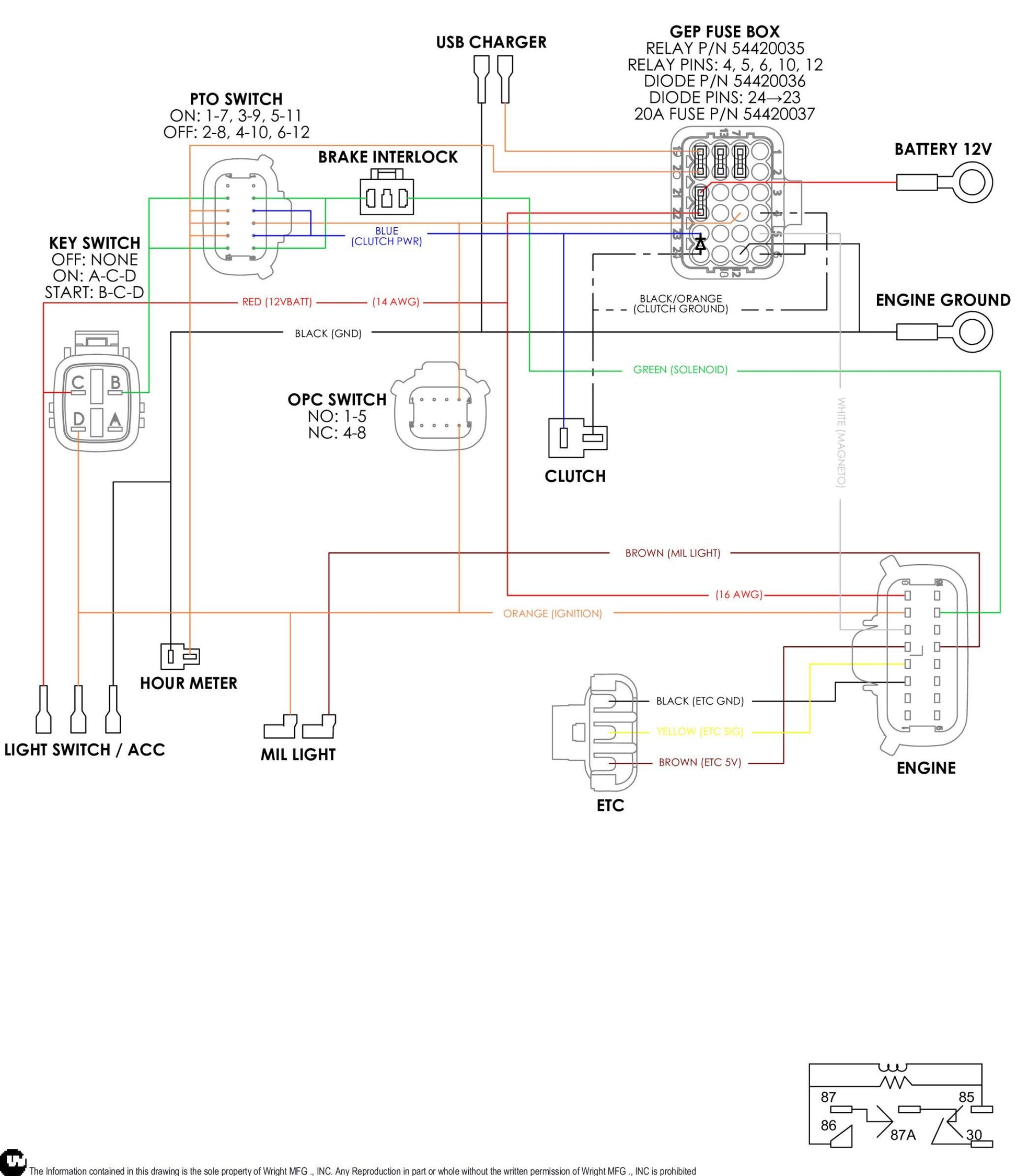 40HP B&S WSZK Harness 53490109.