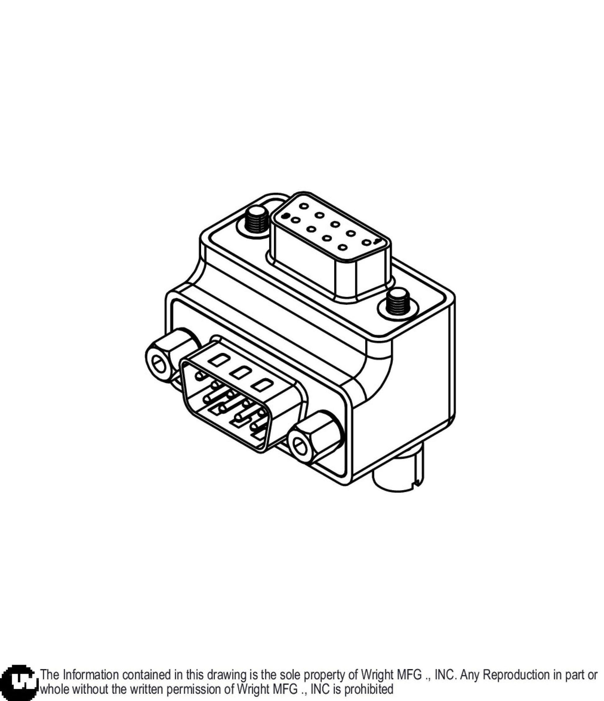 DB9 Down Angle Adaptor 57420065.