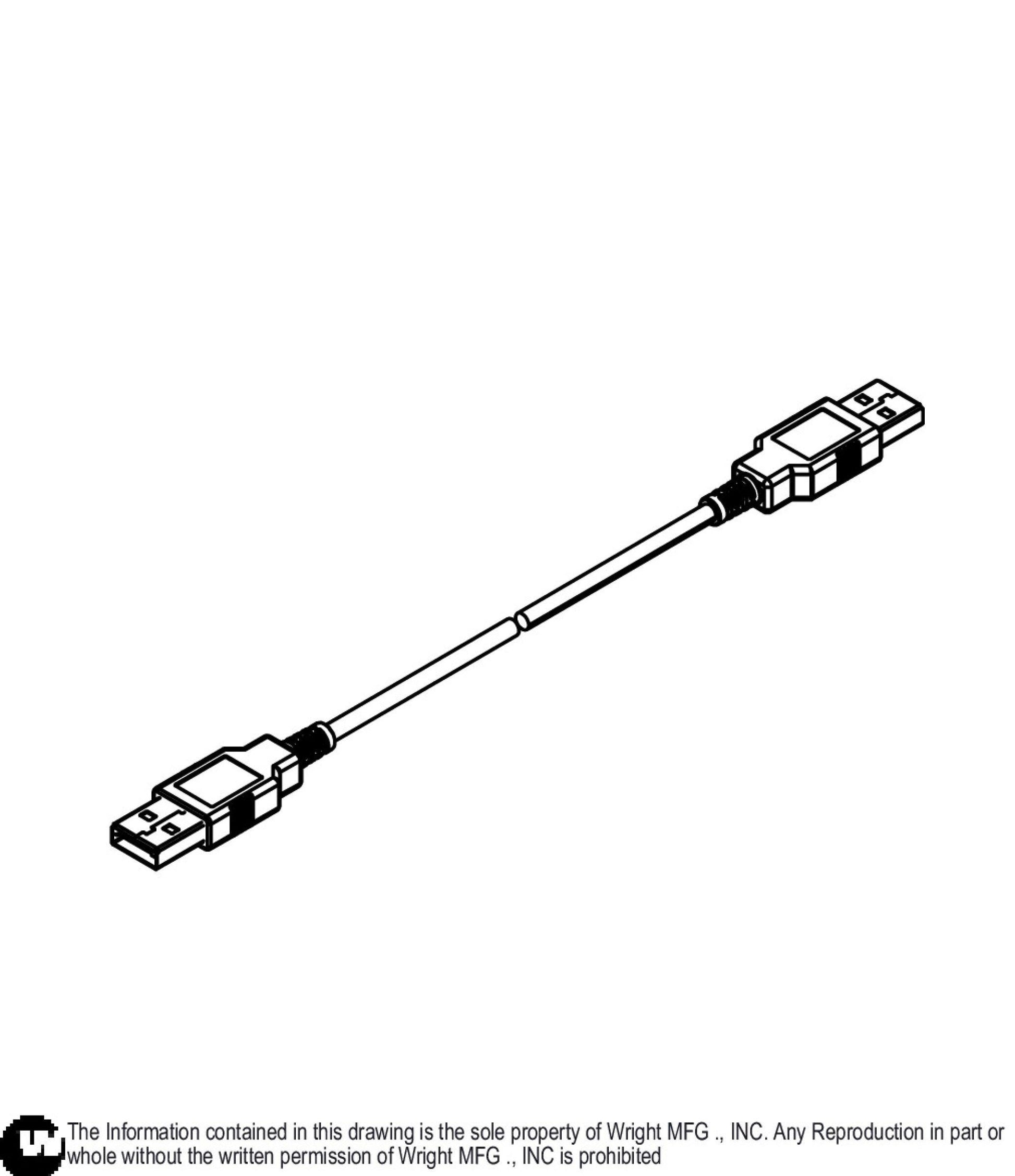 USB 20 A Male To A Male 15FT Cable 57420077.