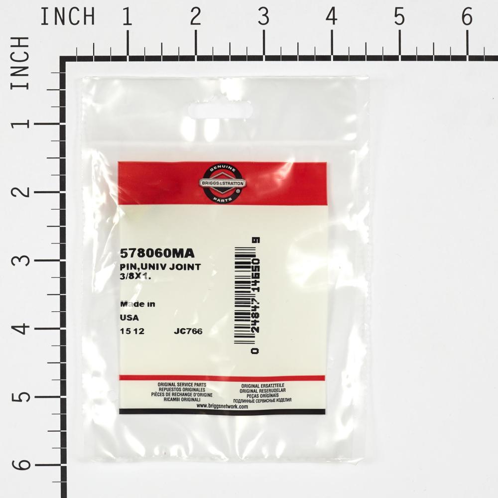 Briggs & Stratton Pin,Univ Joint 3/8X1. 578060MA
