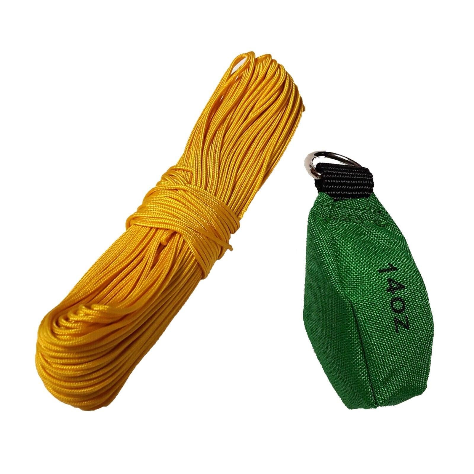 Proven Part Arborist Paracord Guide 2Mm X 150 Feet Throw Line and 14 Oz Throw Weight Bag.