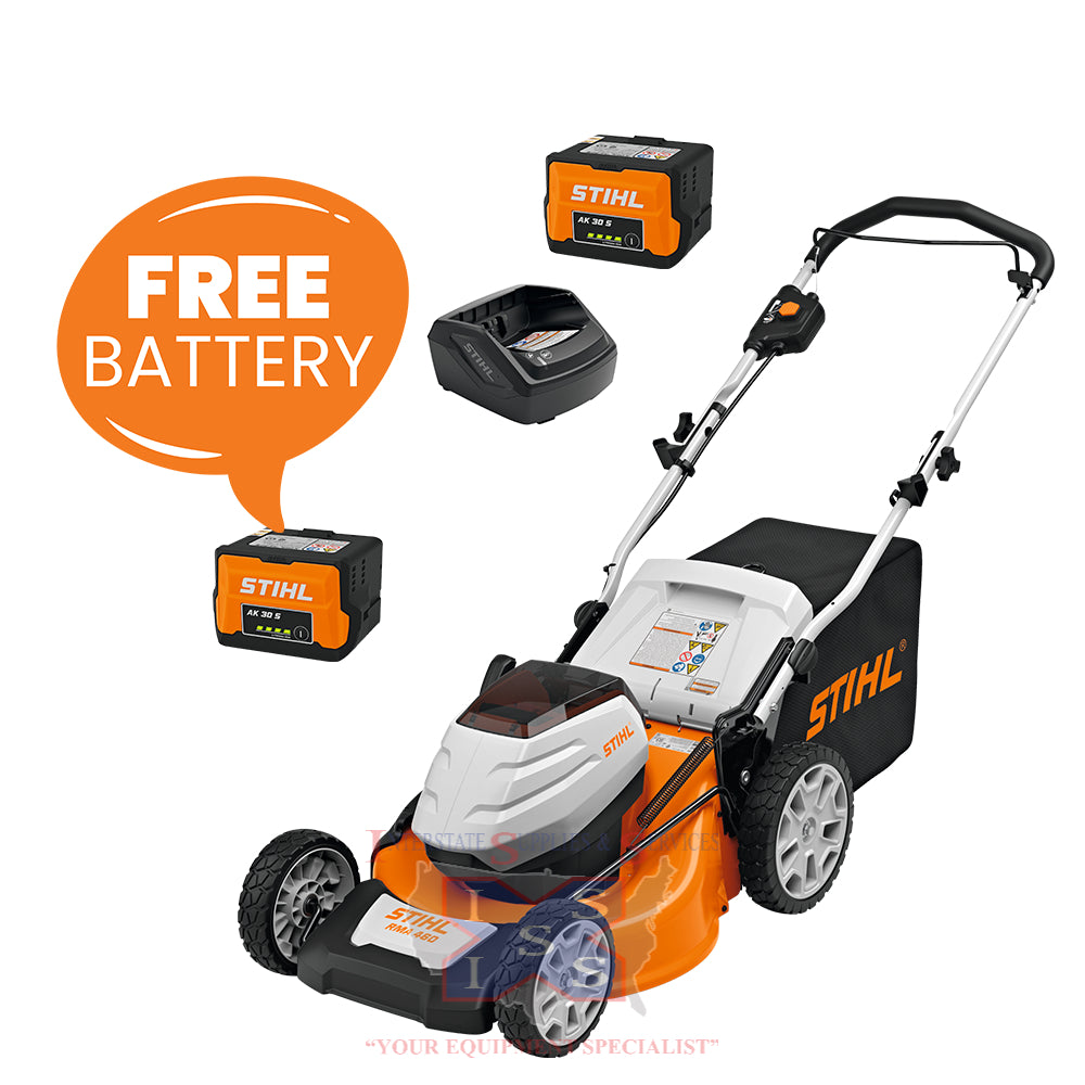 RMA 460 Lawn Mower Set with Free Extra Battery