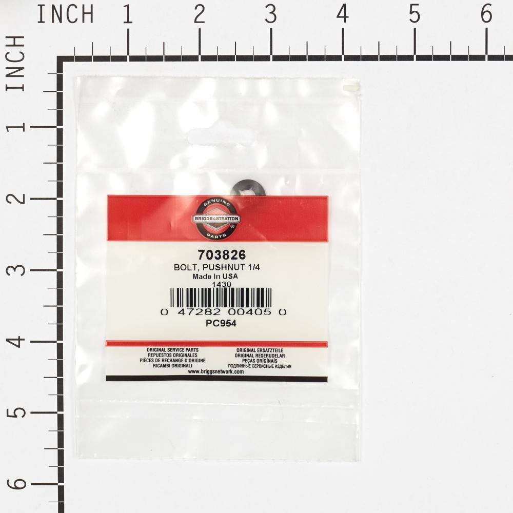 Briggs & Stratton Bolt, Pushnut 1/4 703826