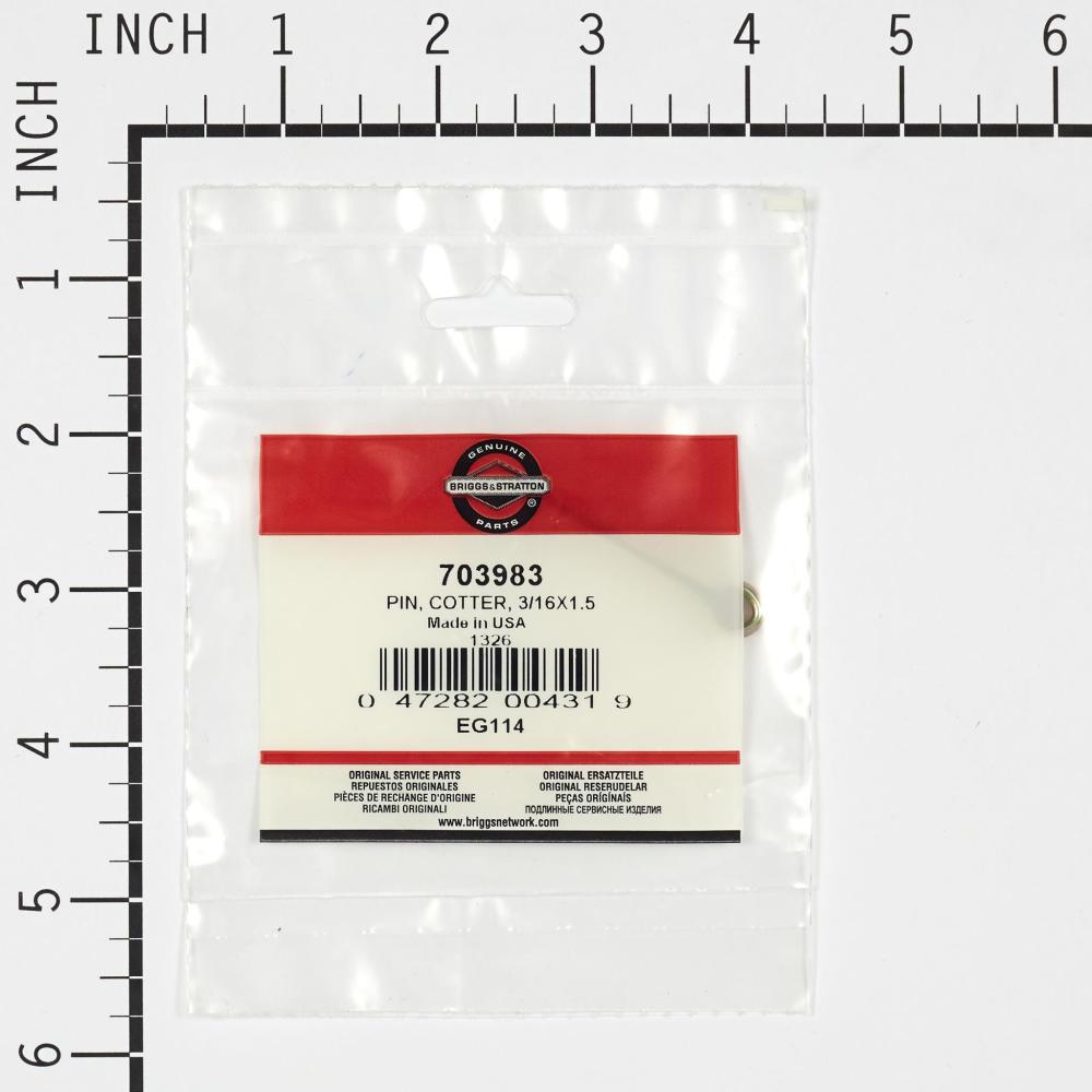 Briggs & Stratton Pin, Cotter, 3/16X1.5 703983