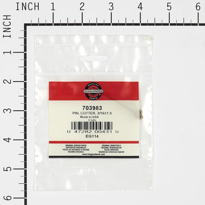 Briggs & Stratton Pin, Cotter, 3/16X1.5 703983