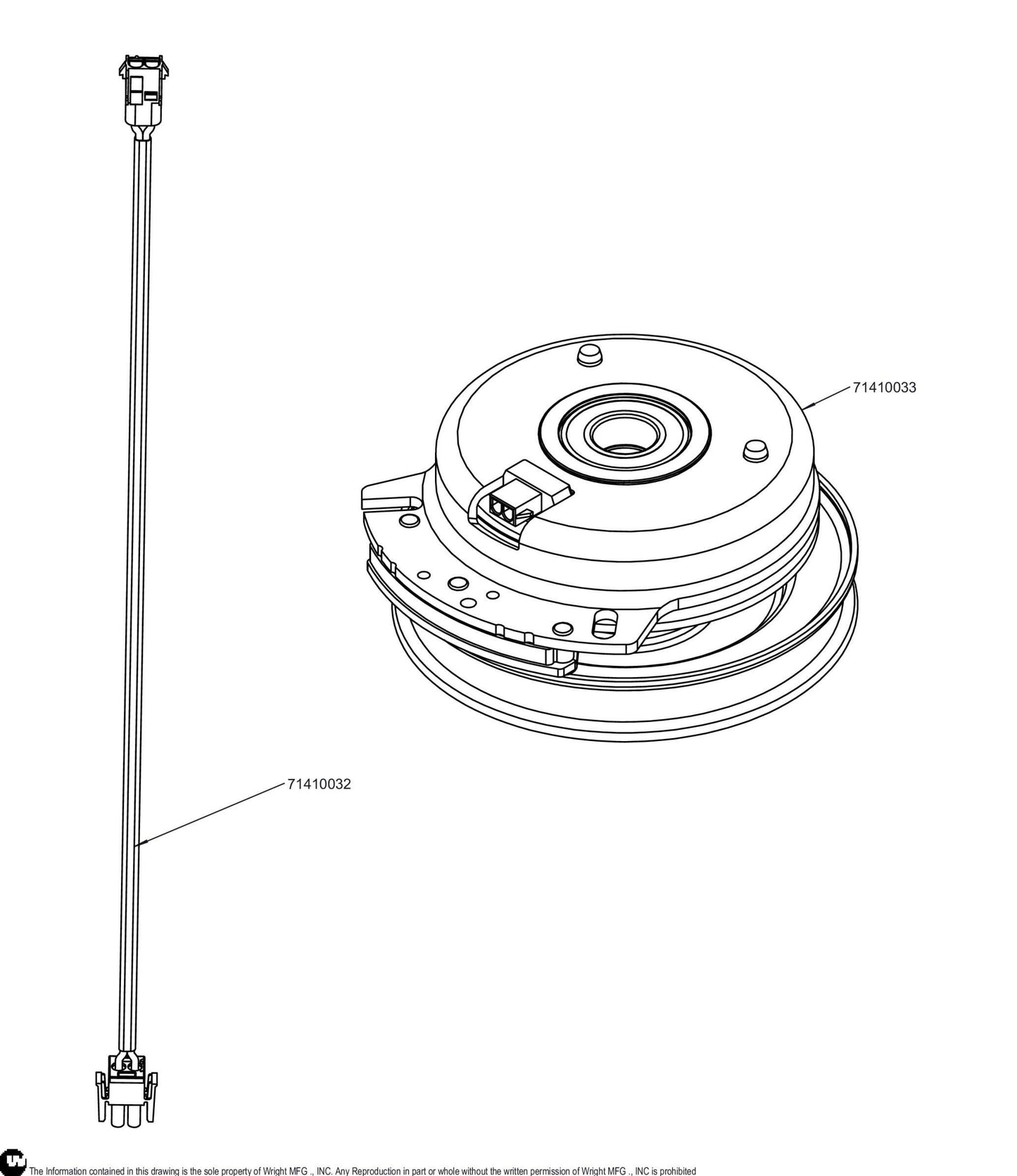 1X6.75 105FT-LB CCW Clutch Assembly W/ Cable 71410031.