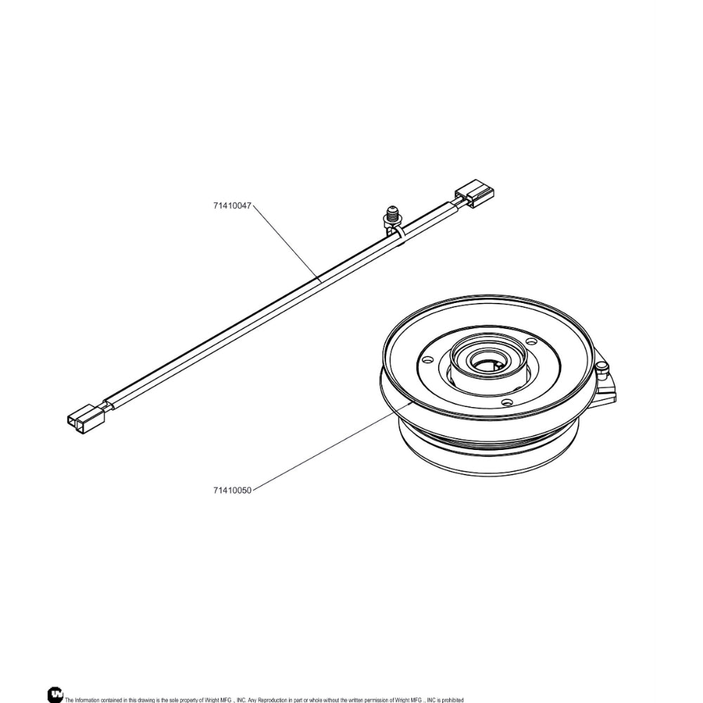 CLUTCH, 1 X 6.75, 200 FT-LB CW, ASSY W/ CABLE 71410053