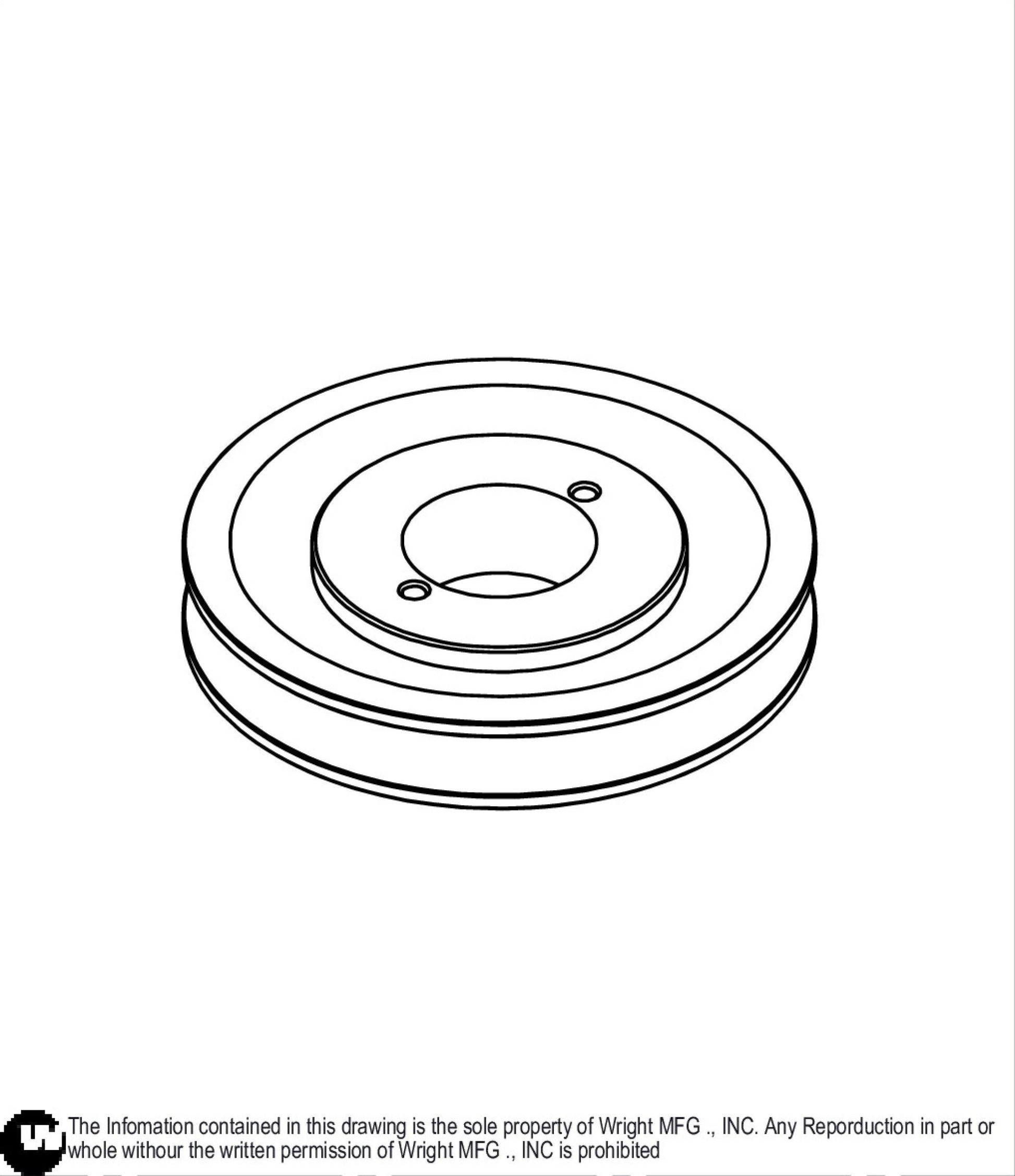 Single Grove Pulley 5 1/4OD-A/B 71460028.