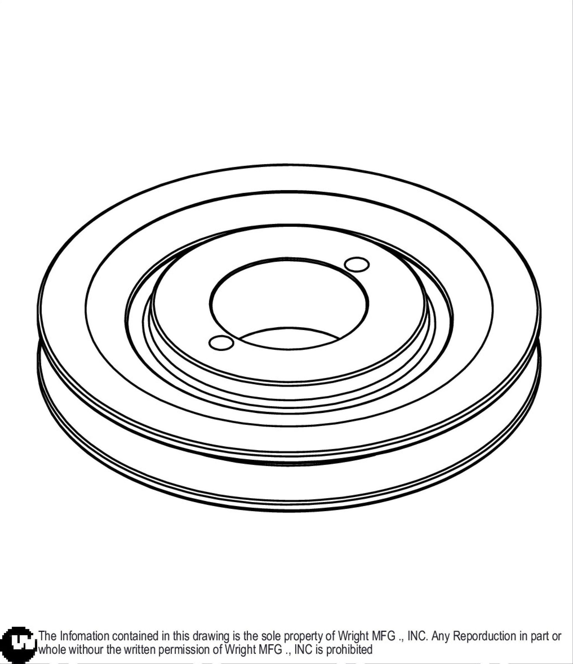 A 5.25in Single Grove H Bore Pulley 71460068.