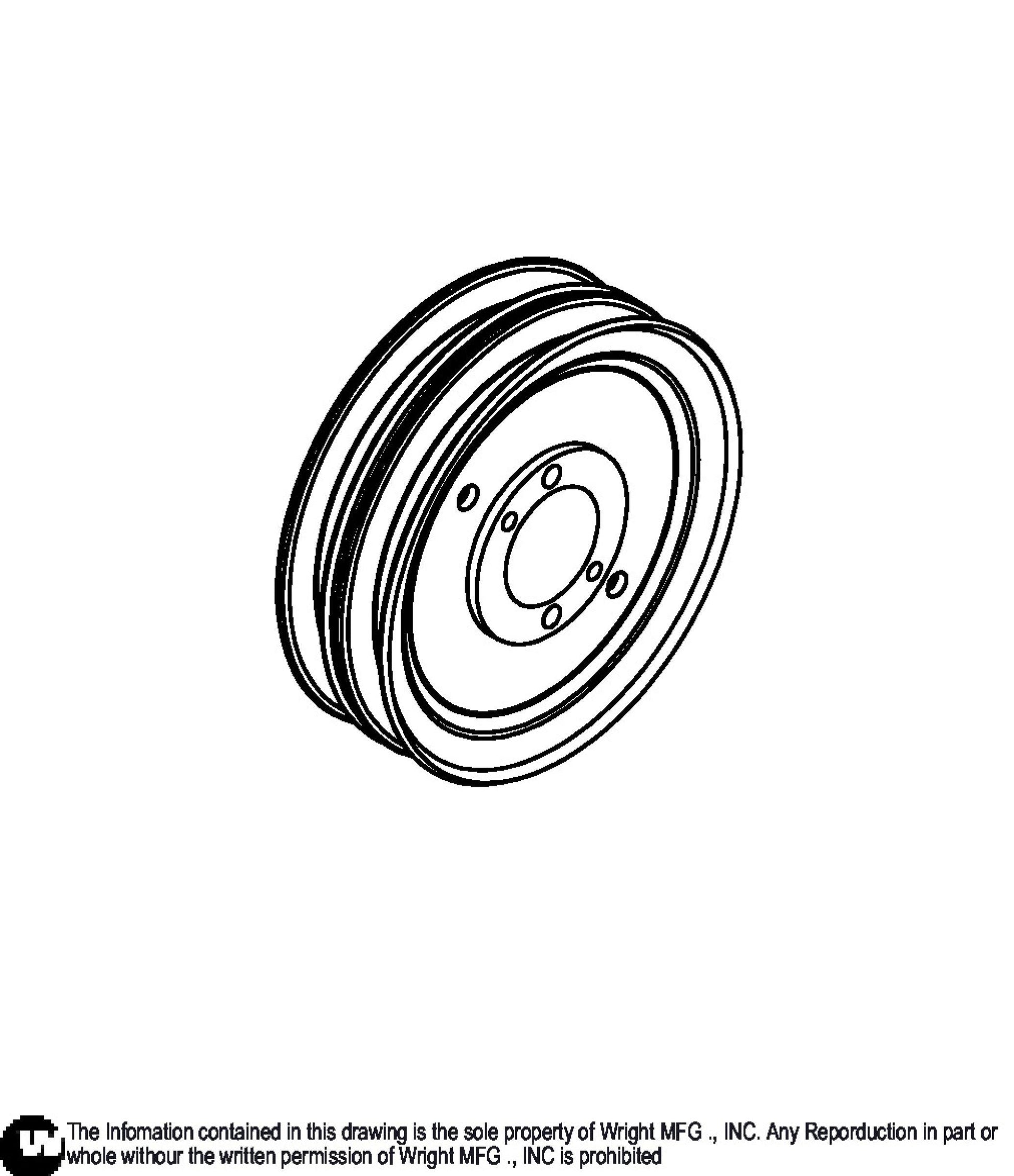 Double Split B H Bush X 6, 1In Pulley 71460144.