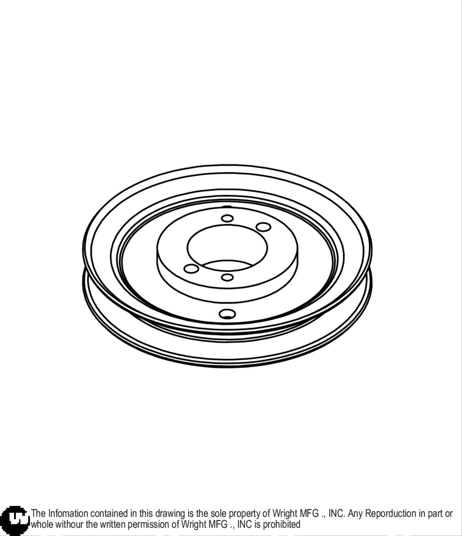Single Split B, H Bush X 5 1/2 Pulley 71460145.